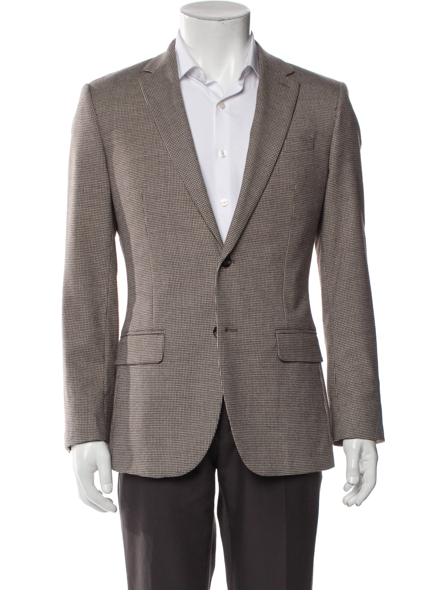 Reiss Wool Houndstooth Print Blazer