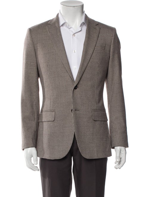 Reiss Wool Houndstooth Print Blazer