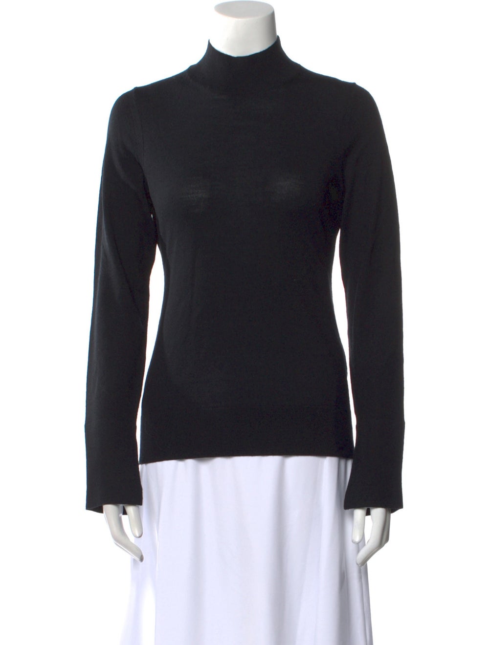 Reiss Merino Wool Turtleneck Black Long Sleeve wi… - image 1