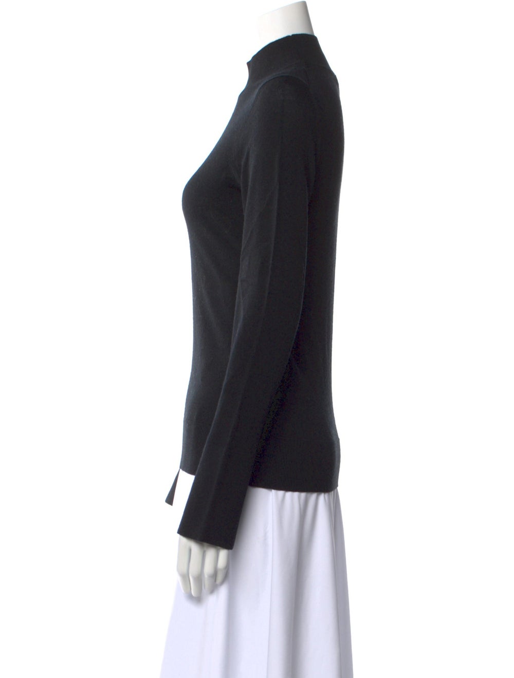 Reiss Merino Wool Turtleneck Black Long Sleeve wi… - image 2