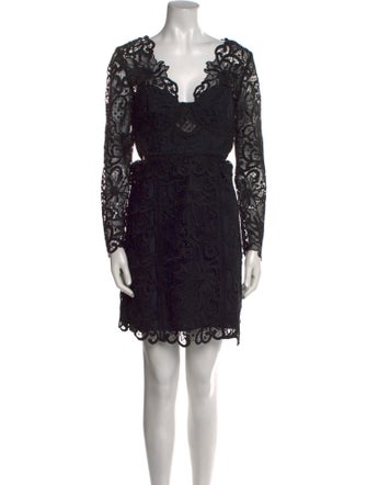 Reiss Lace Pattern Mini Dress