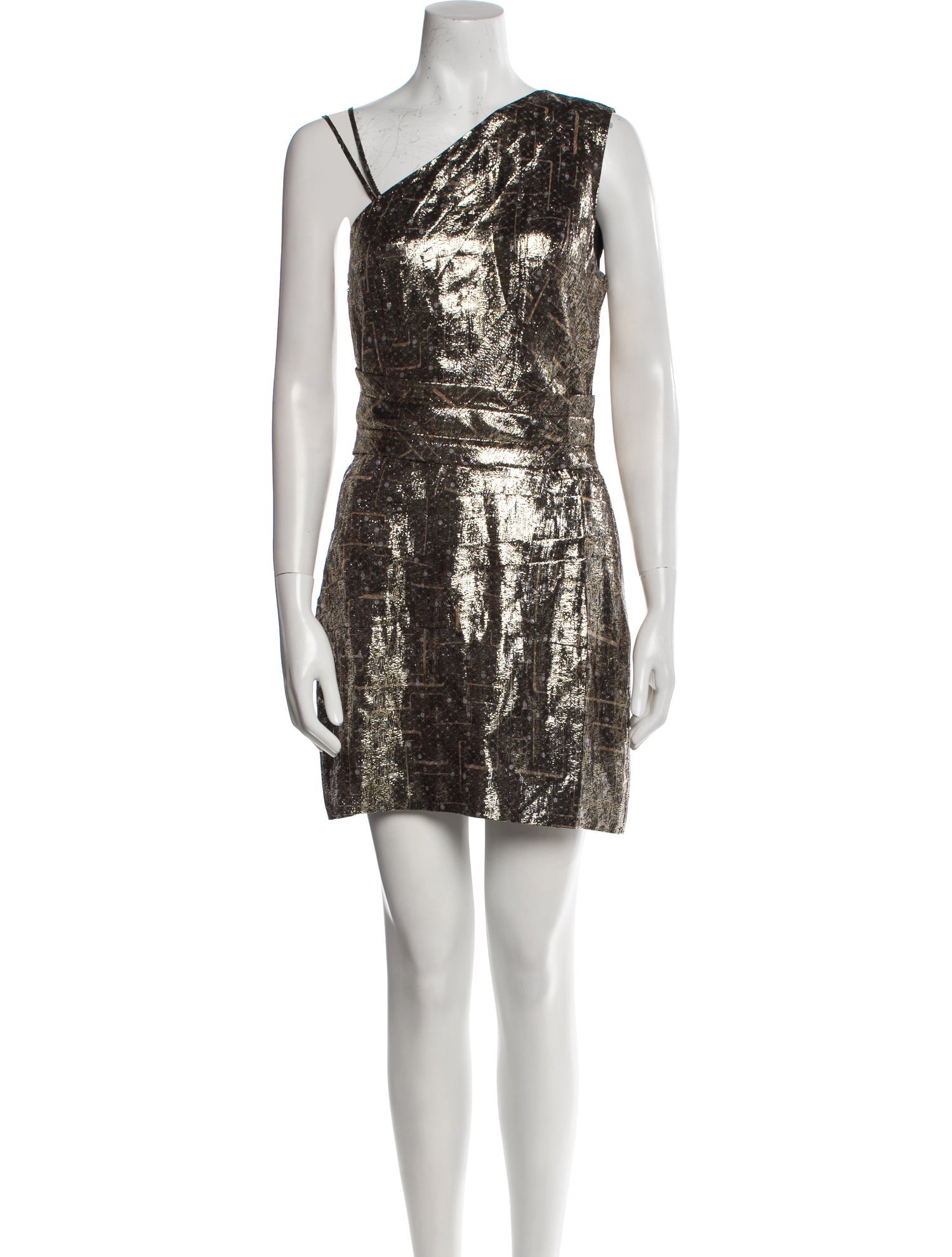 Reiss One-Shoulder Mini Dress w/ Tags