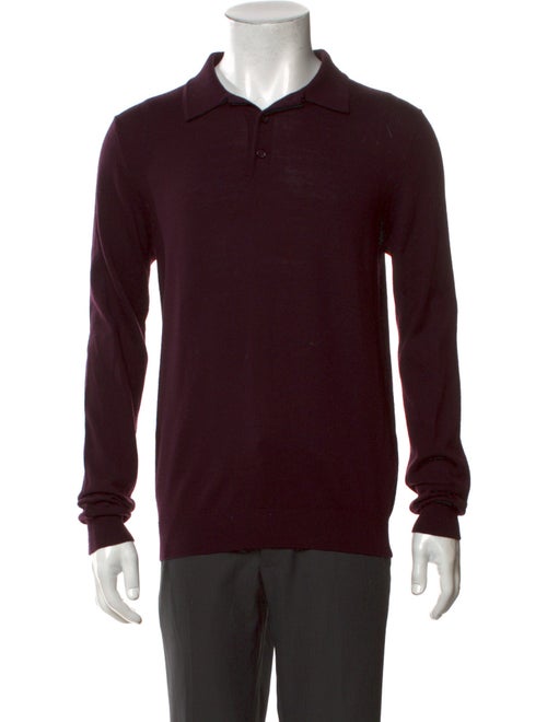 Reiss Wool Crew Neck Polo Sweater