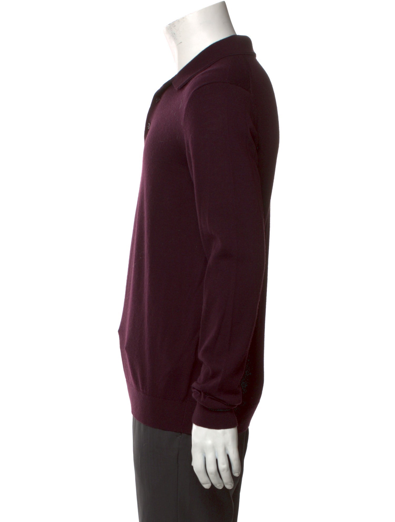 Reiss Wool Crew Neck Polo Sweater