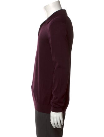 Reiss Wool Crew Neck Polo Sweater