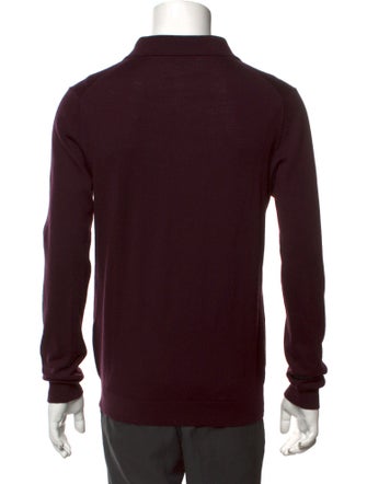 Reiss Wool Crew Neck Polo Sweater