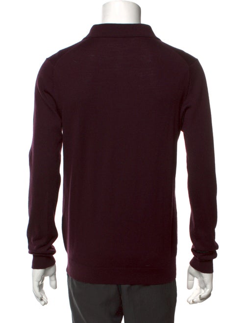 Reiss Wool Crew Neck Polo Sweater