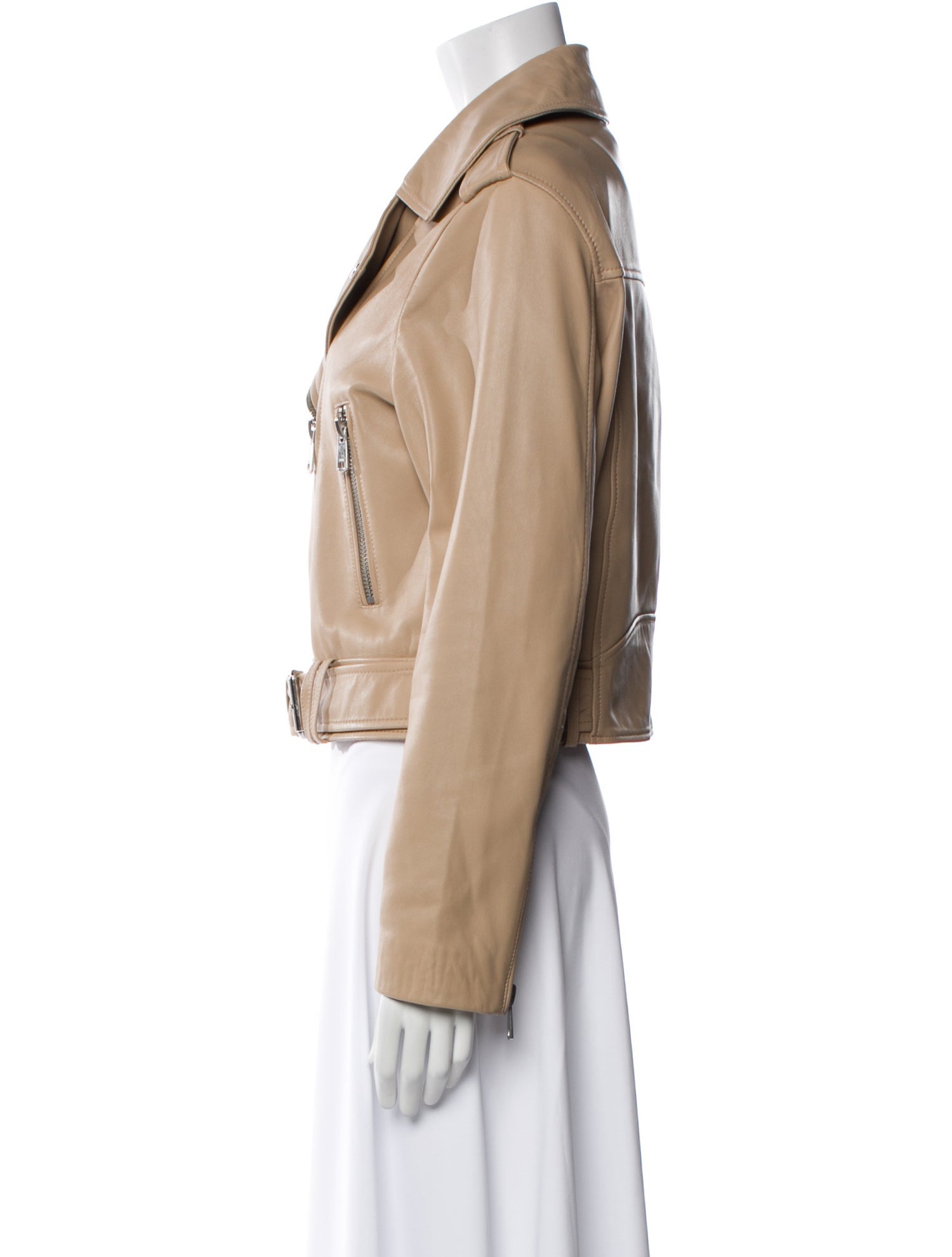 Reiss Lamb Leather Biker Jacket