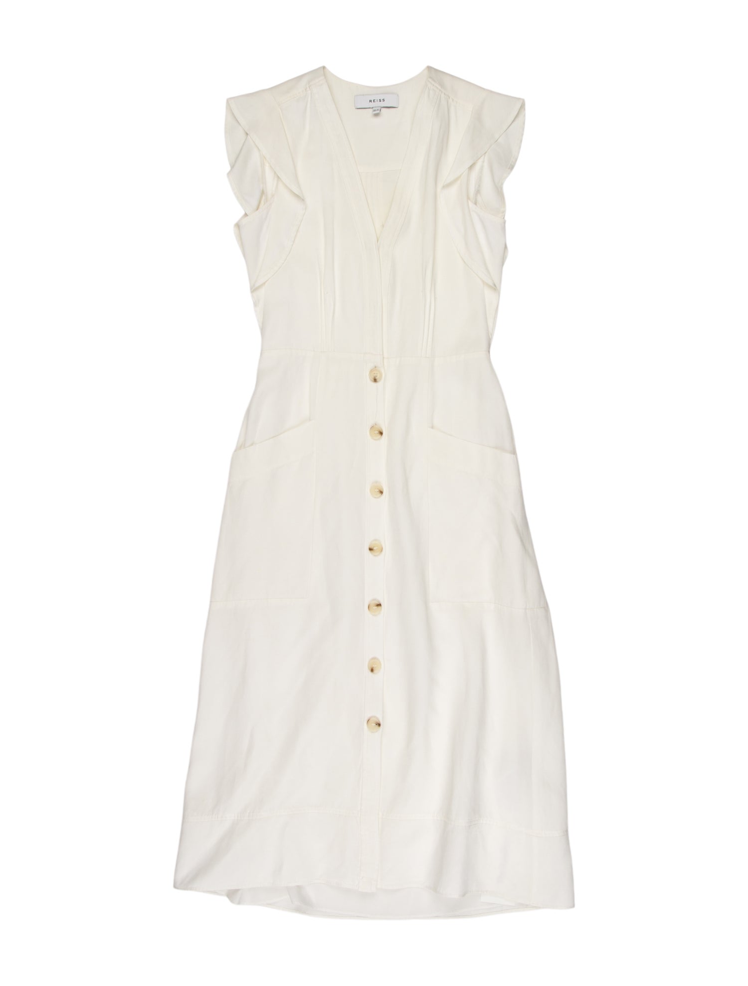 Reiss Mock Neck Midi Length Dress