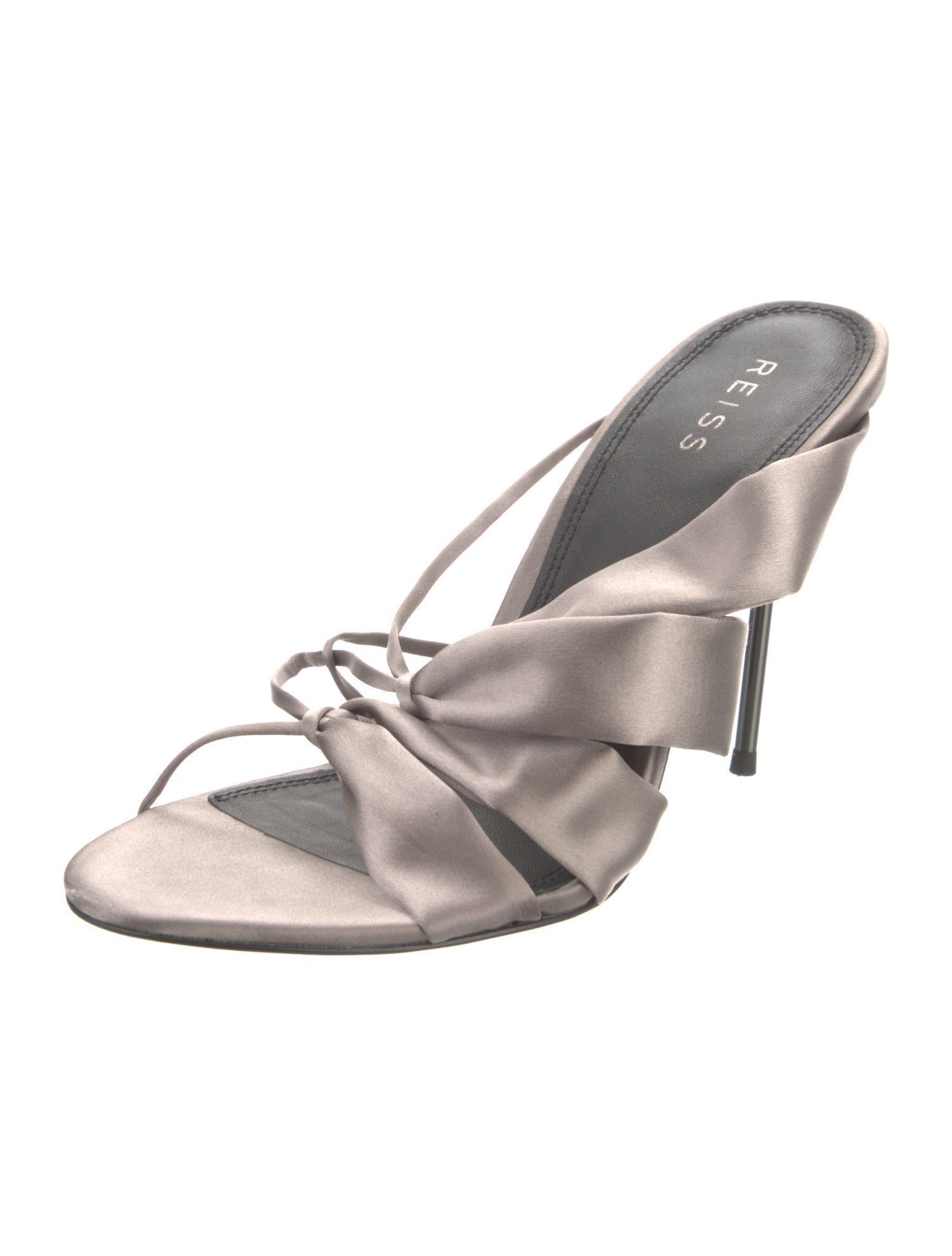 Reiss Satin Floral Print Slides