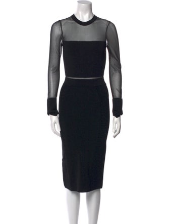 Reiss Crew Neck Midi Length Dress