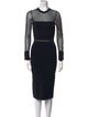 Reiss Crew Neck Midi Length Dress