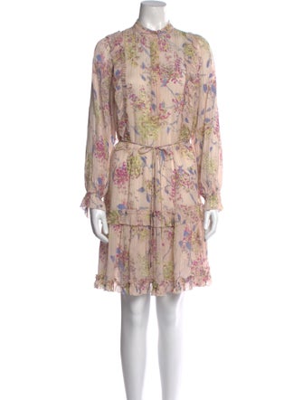 Reiss Floral Print Knee-Length Dress