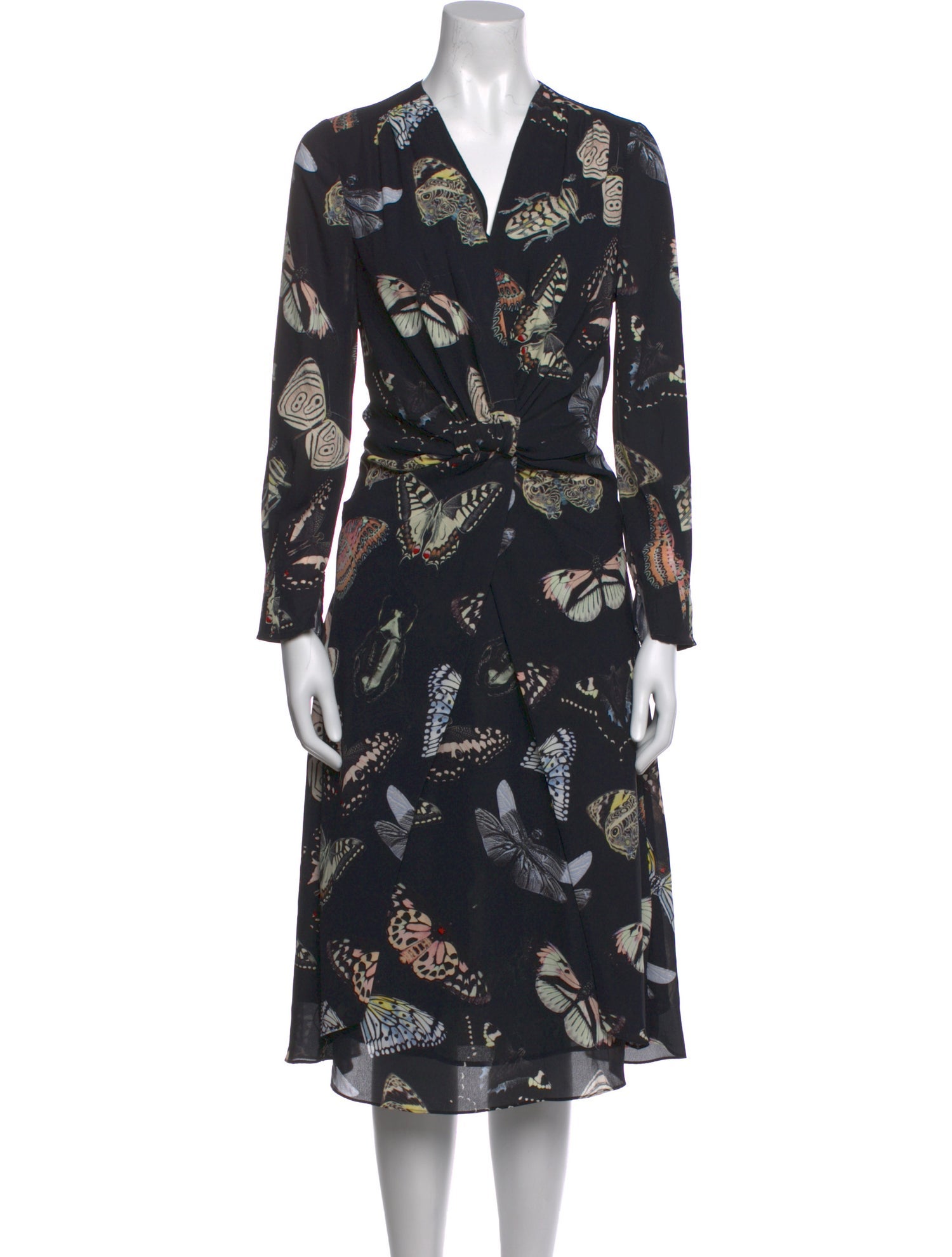 Reiss Floral Print Midi Length Dress