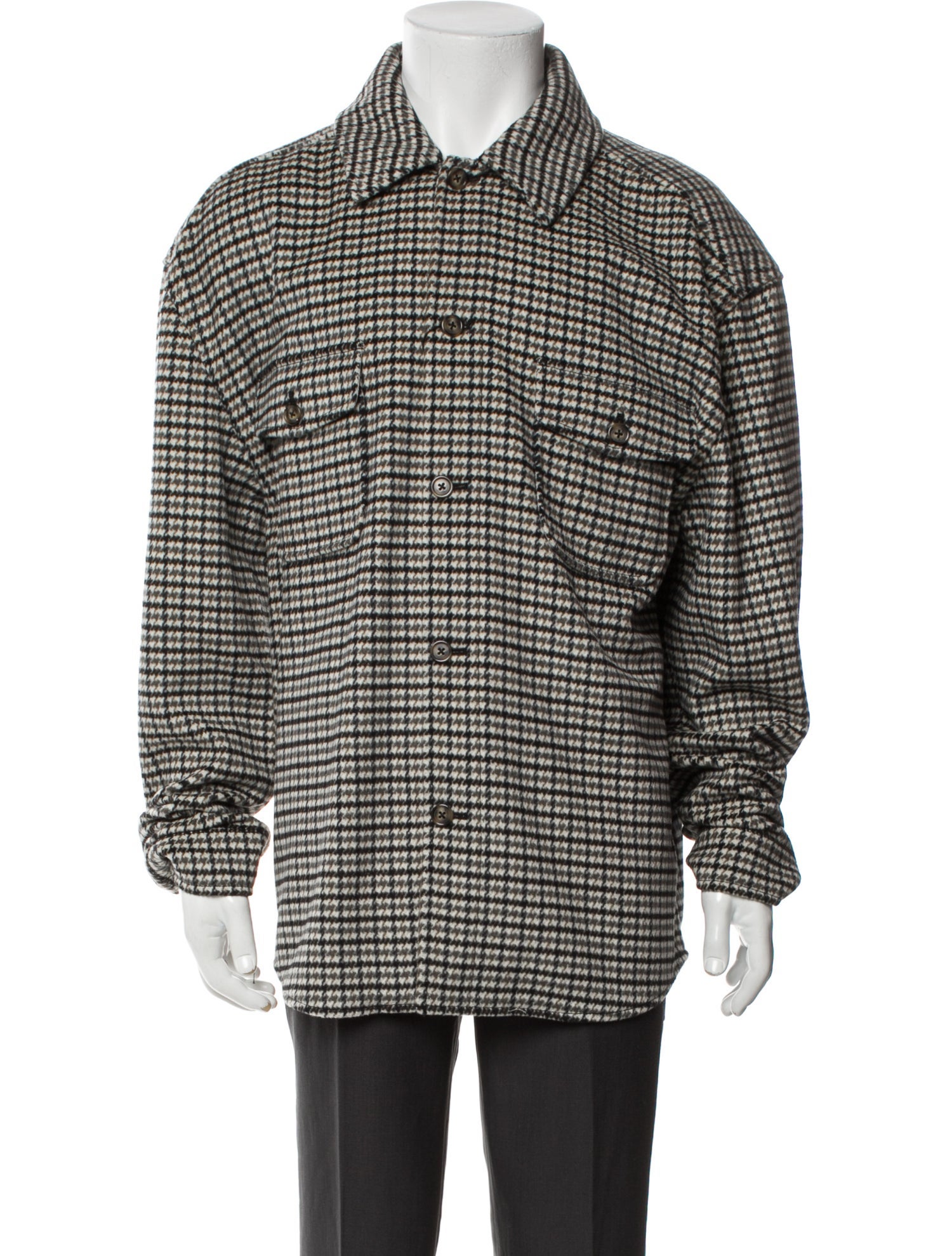 Reiss Plaid Print Puffer Coat w/ Tags