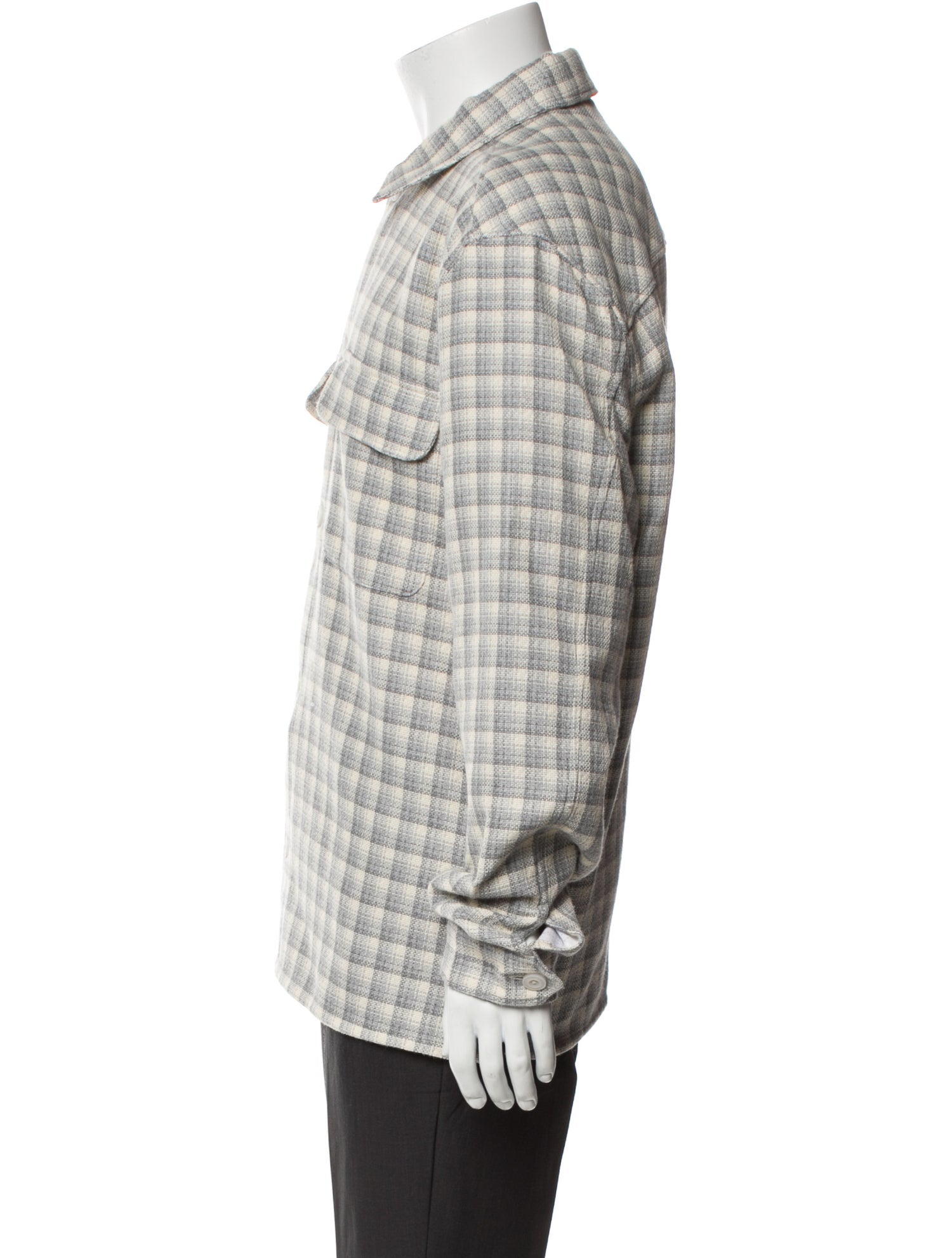 Reiss Plaid Print Peacoat w/ Tags
