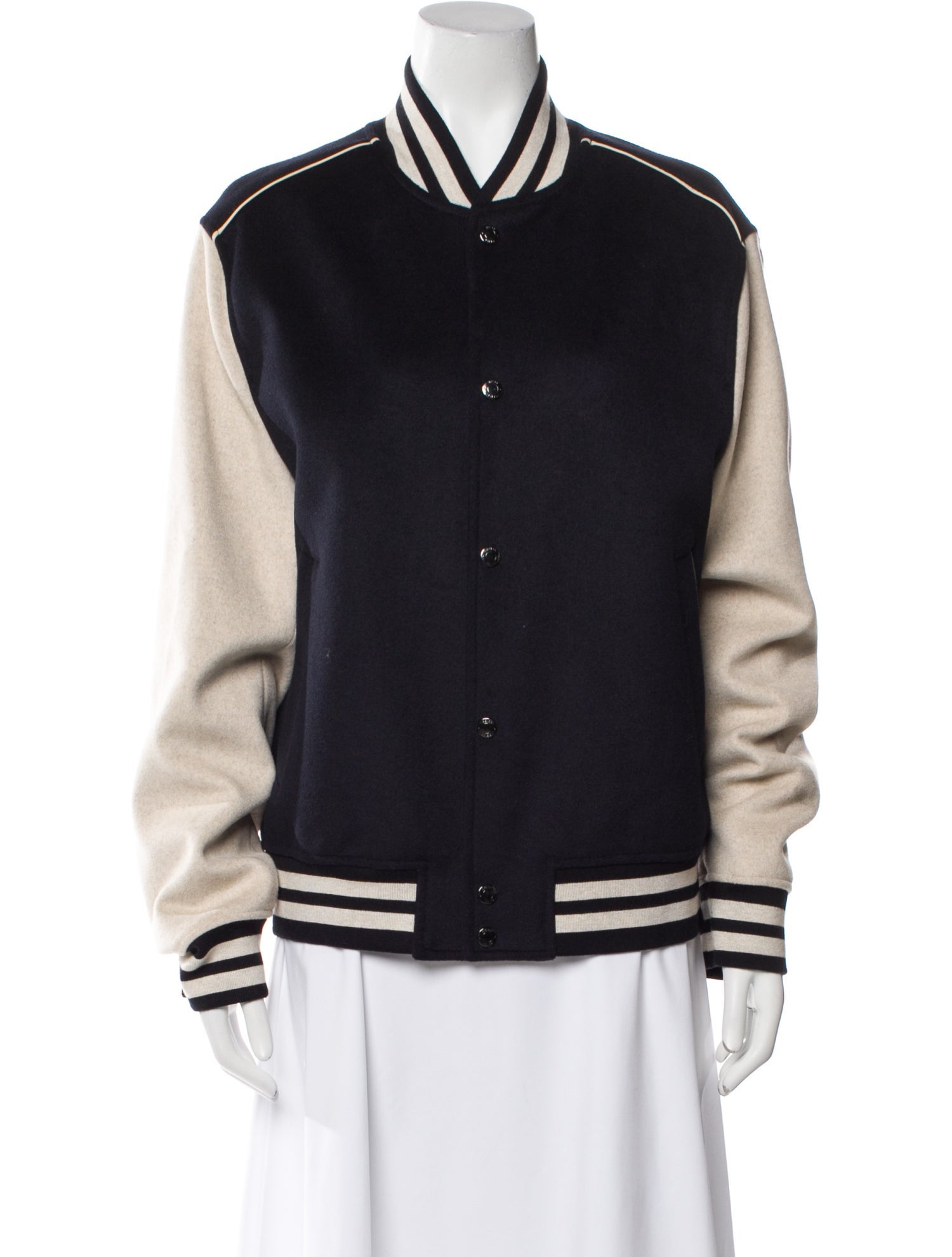Reiss Colorblock Pattern Bomber Jacket
