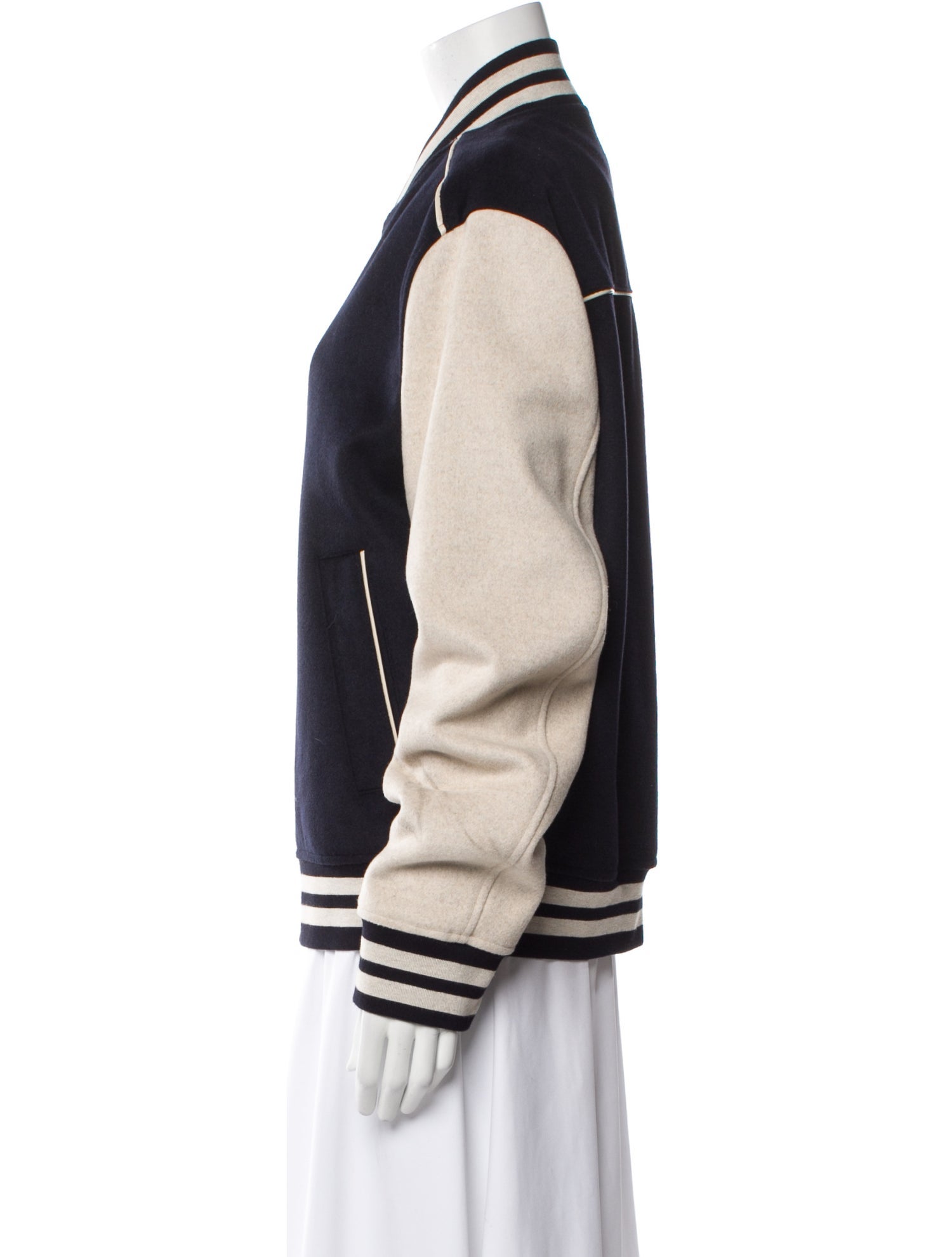 Reiss Colorblock Pattern Bomber Jacket