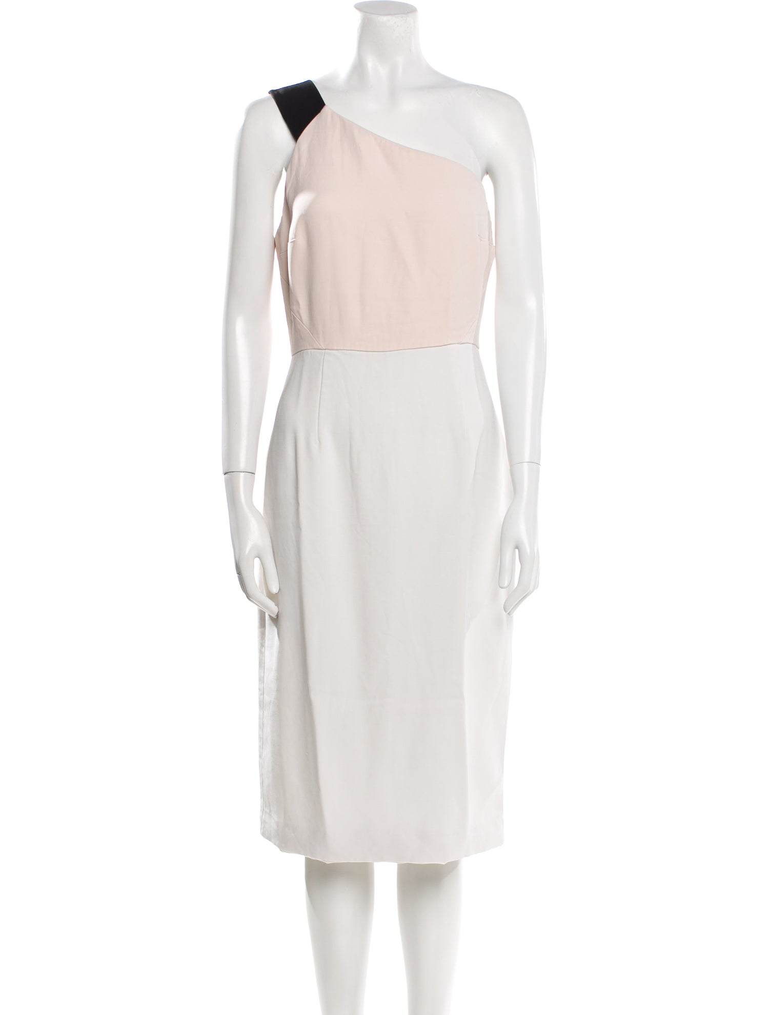 Reiss One-Shoulder Midi Length Dress