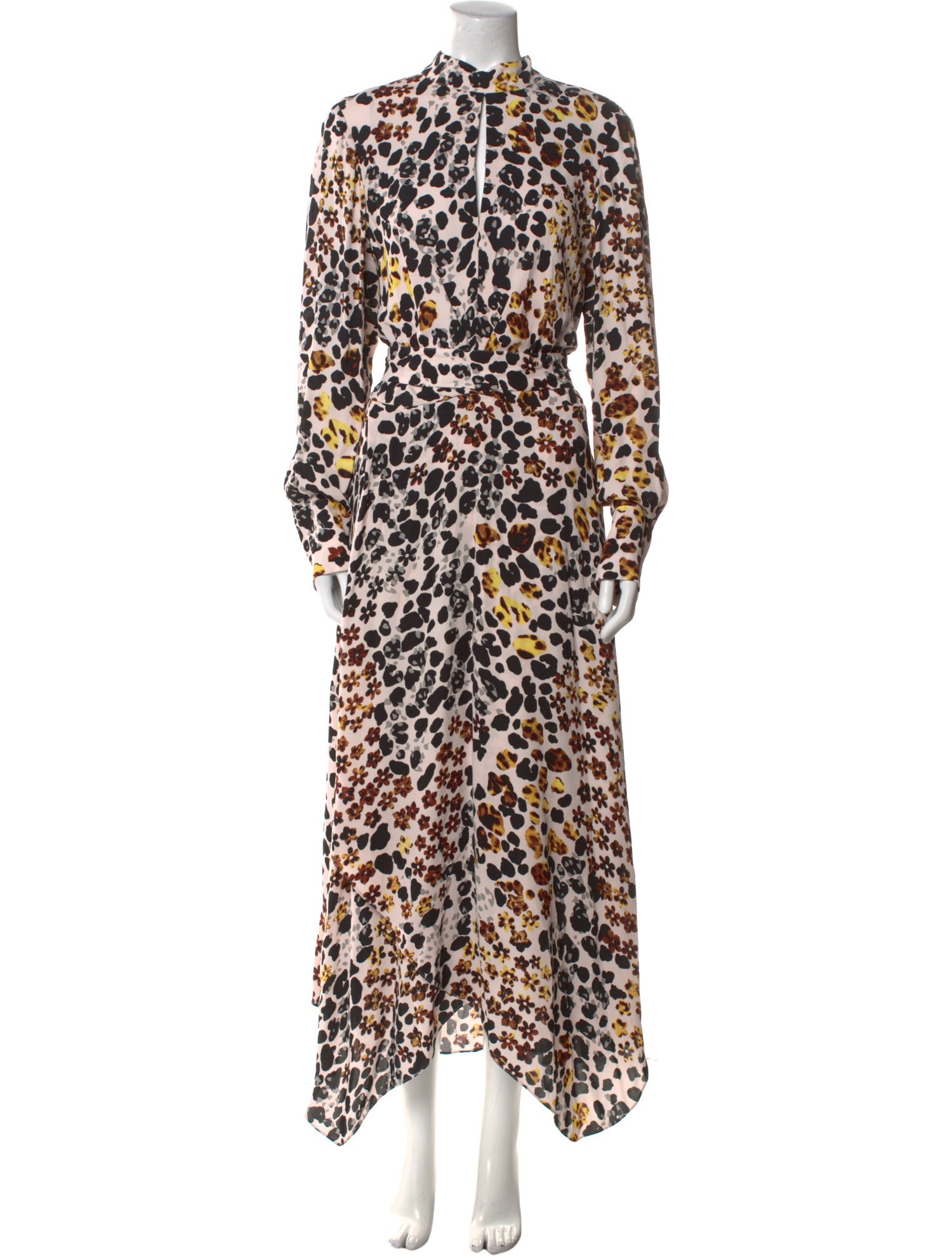 Reiss Animal Print Long Dress