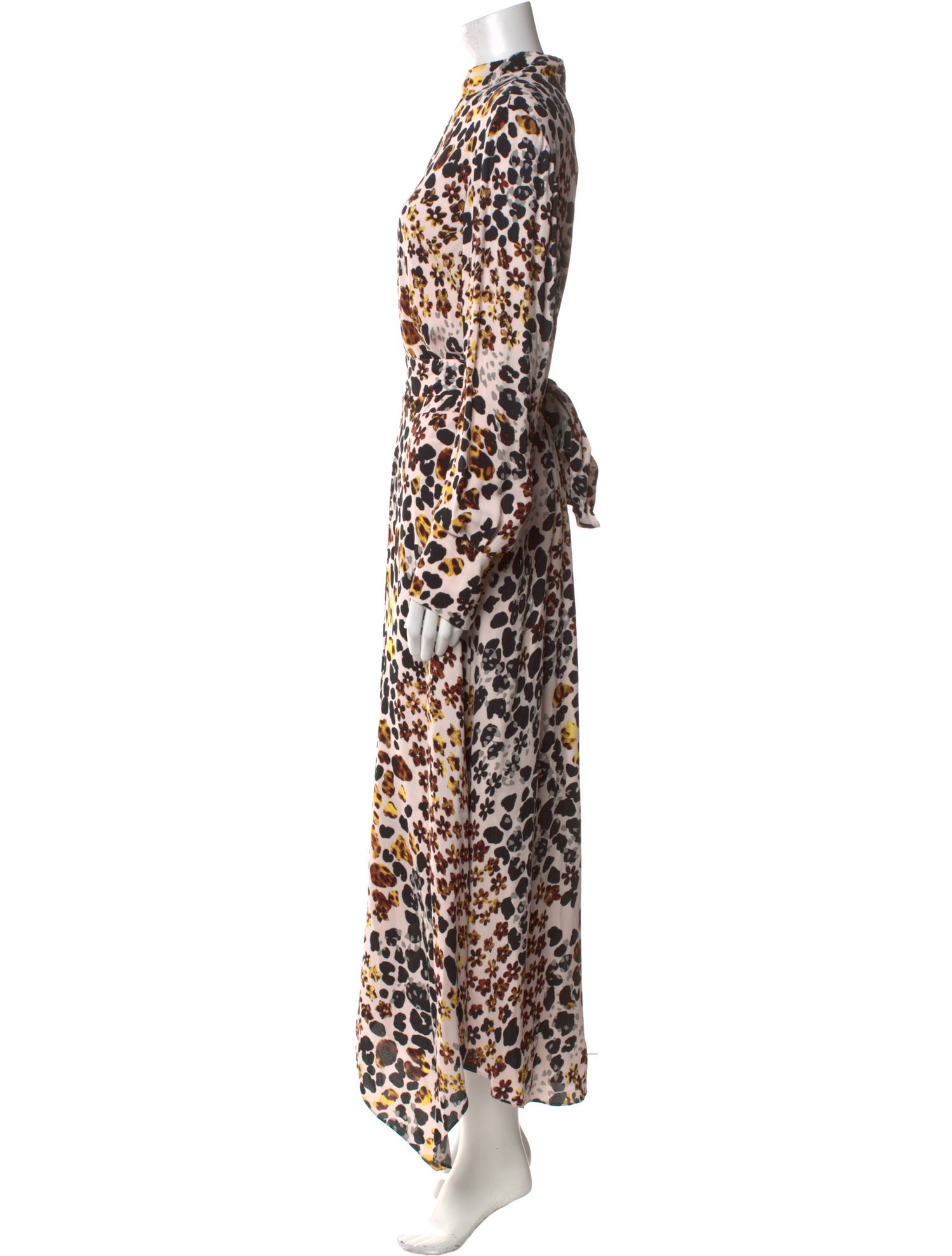 Reiss Animal Print Long Dress