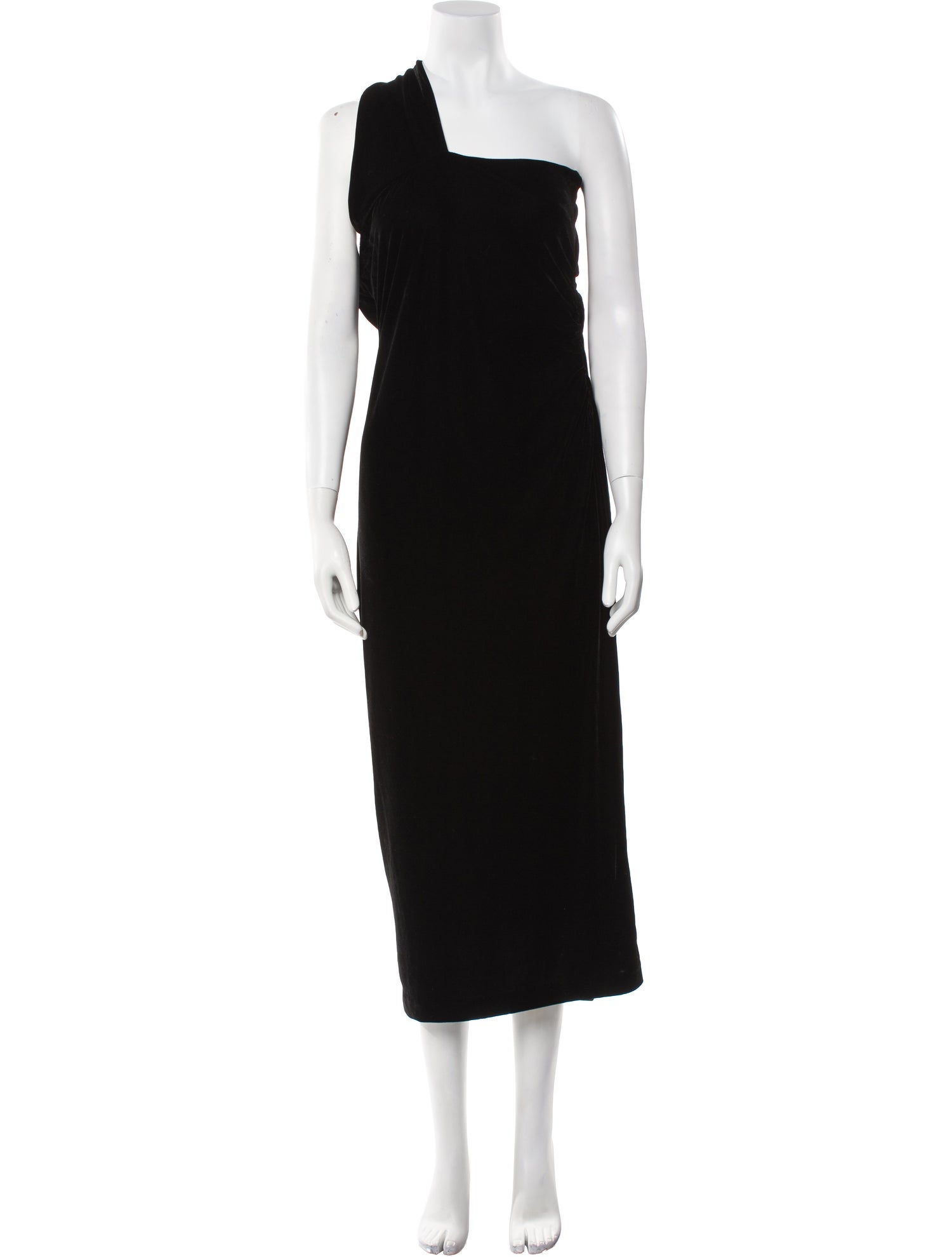 Reiss One-Shoulder Midi Length Dress