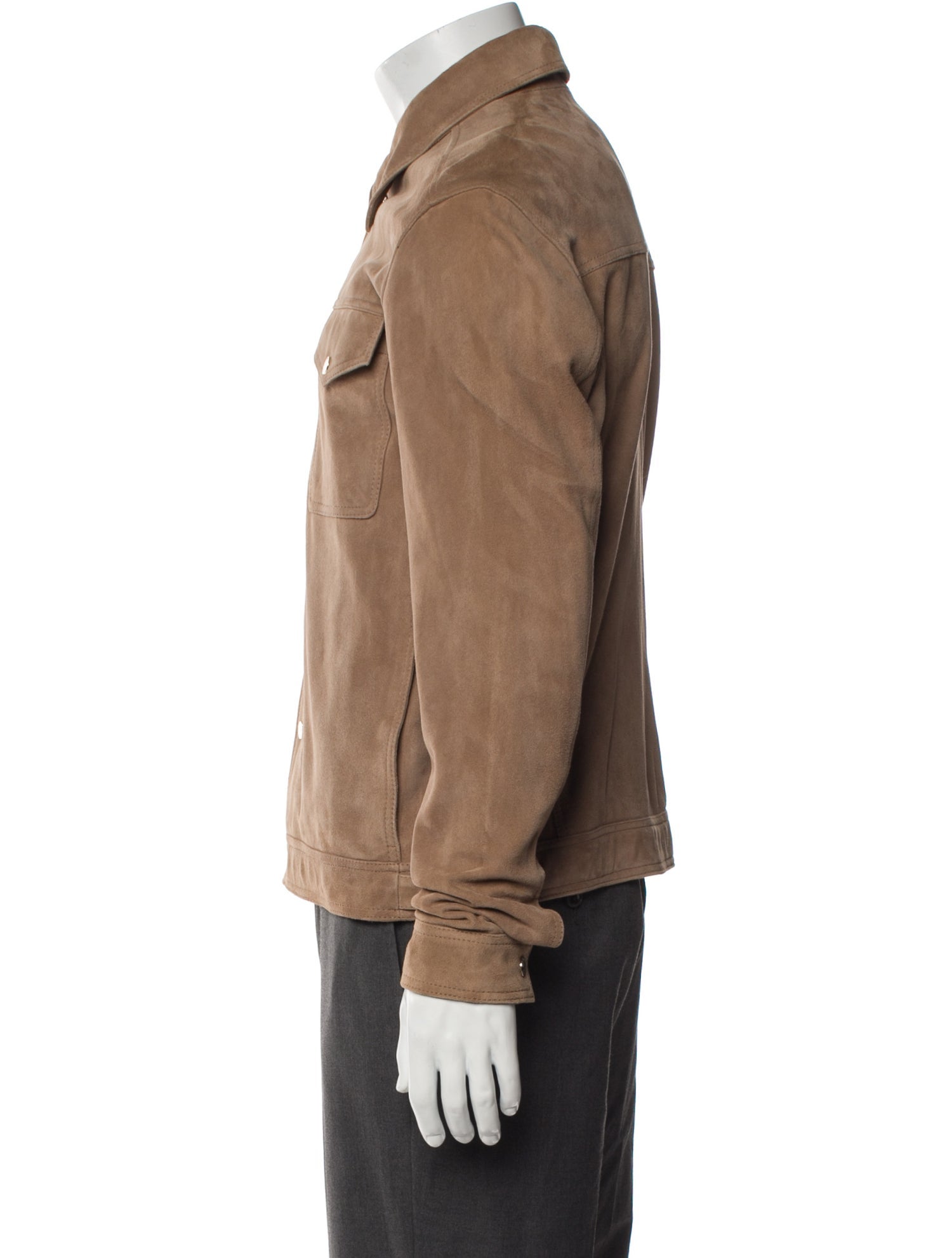 Reiss Goat Leather Trucker Jacket