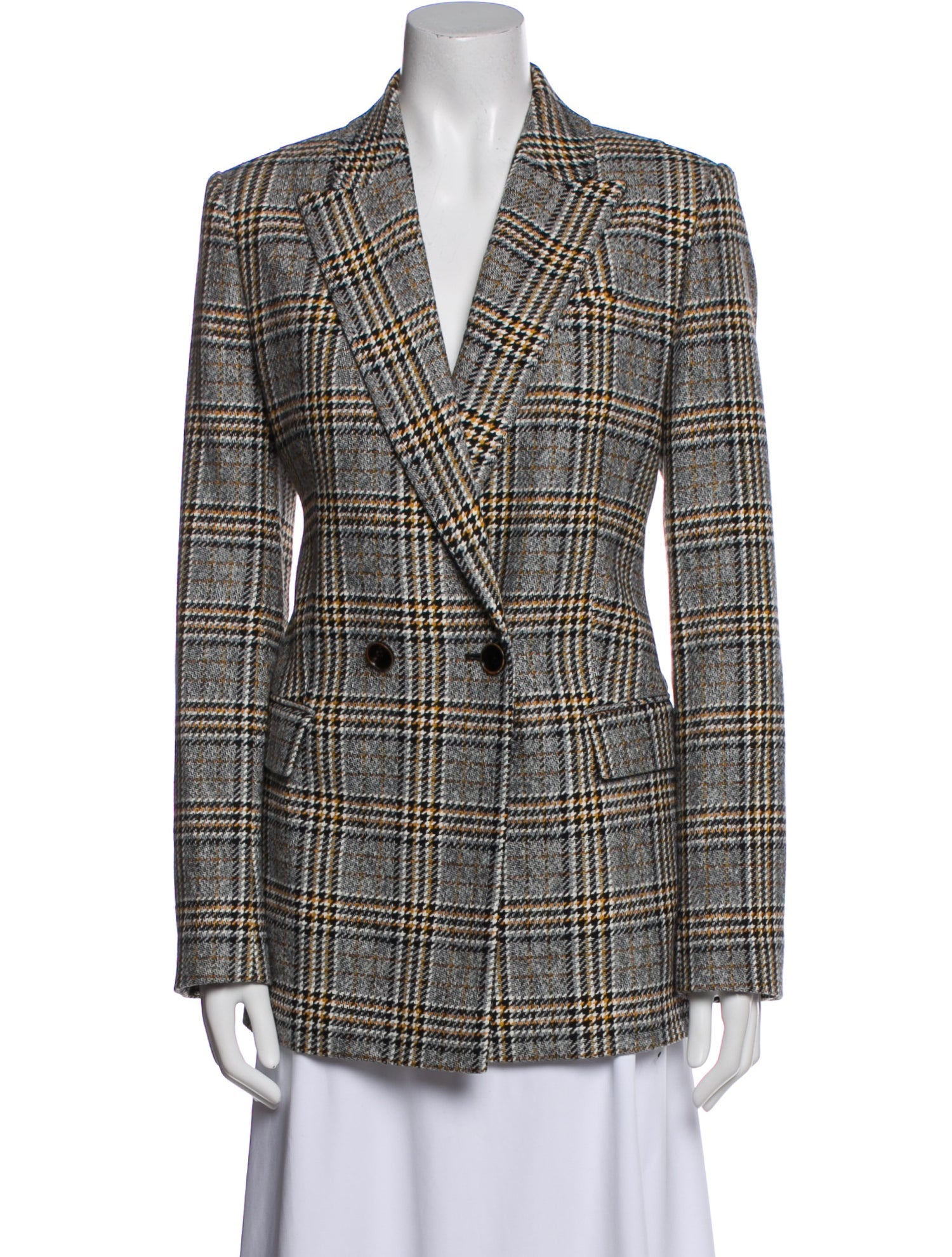 Reiss Wool Plaid Print Blazer