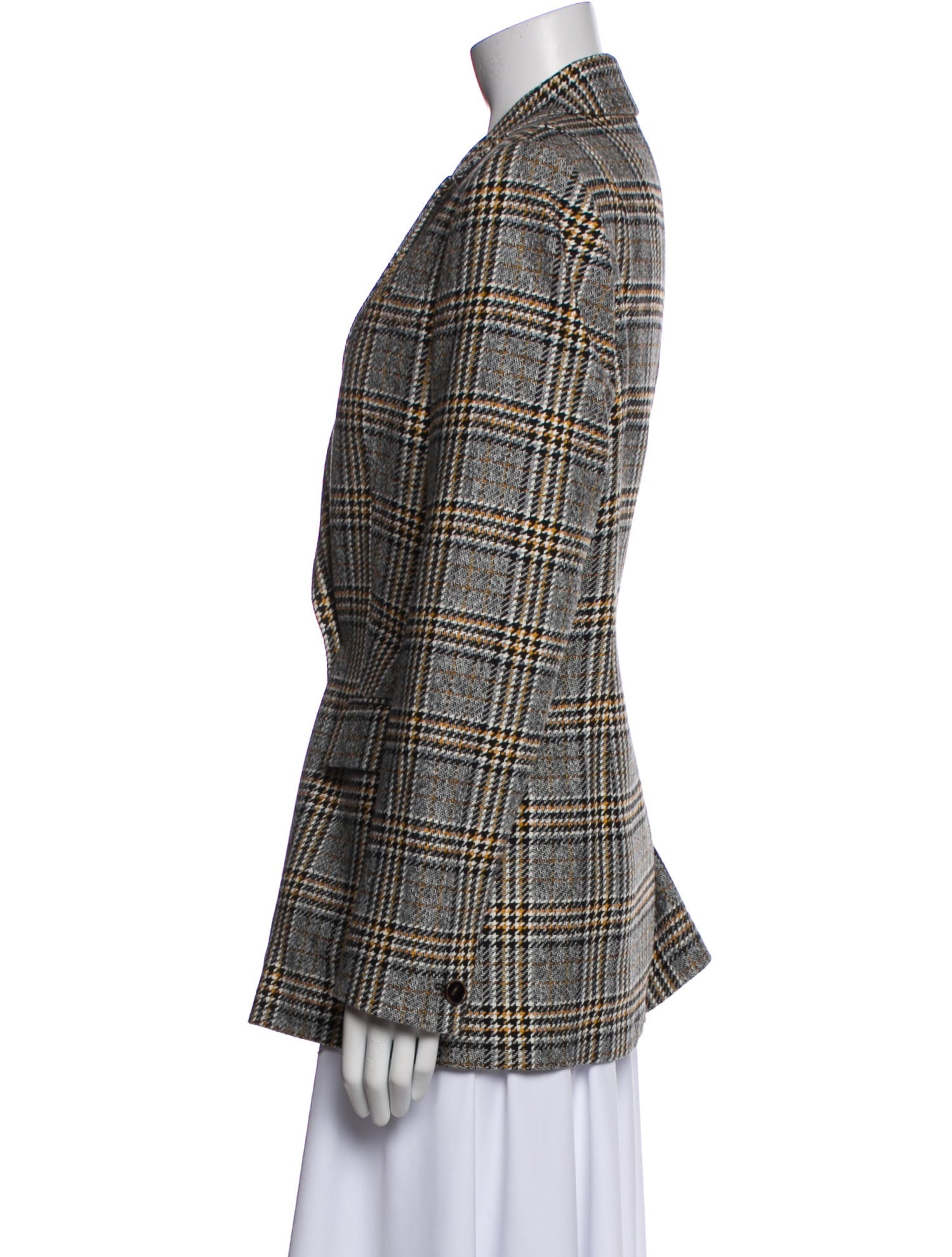 Reiss Wool Plaid Print Blazer