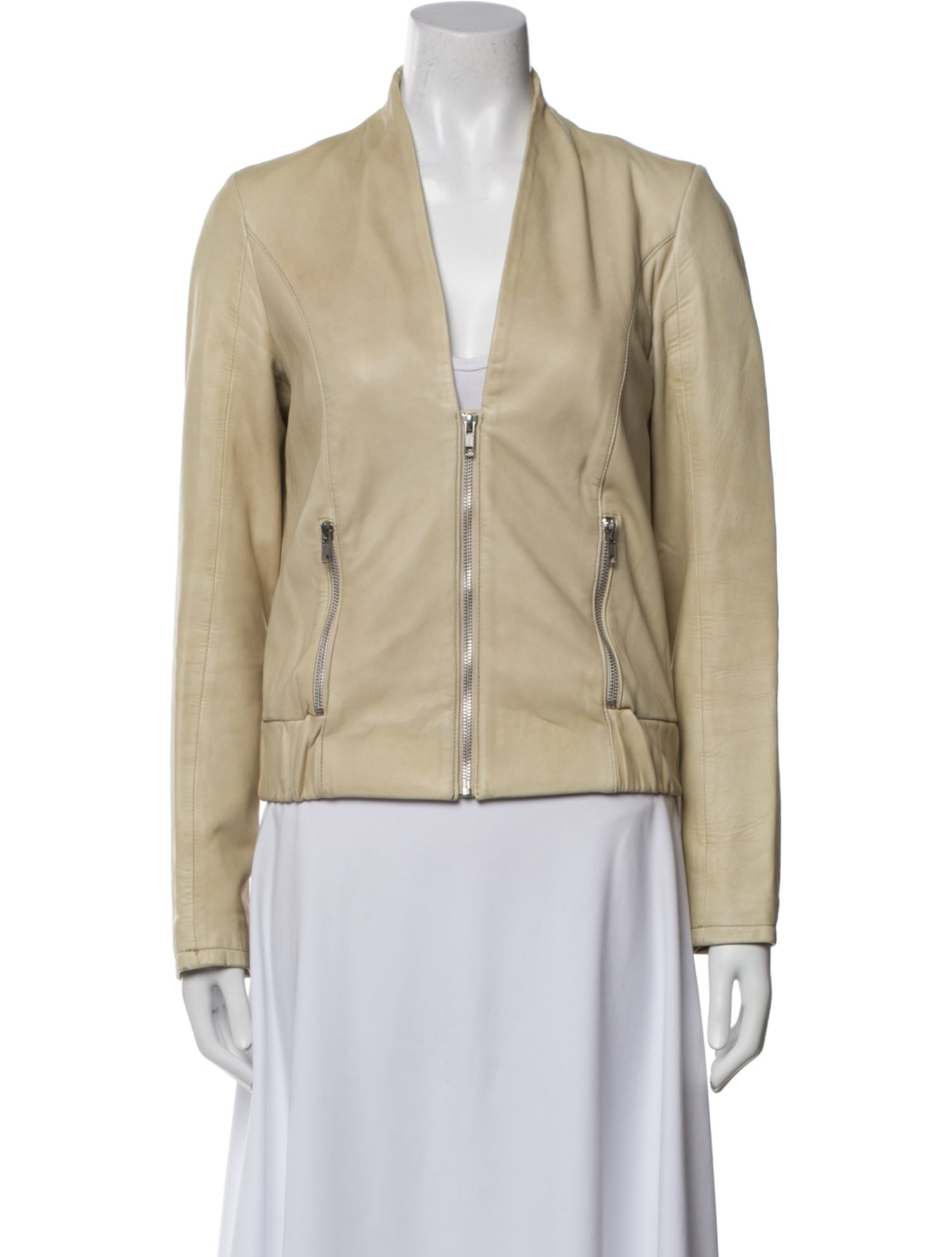 Reiss Leather Biker Jacket