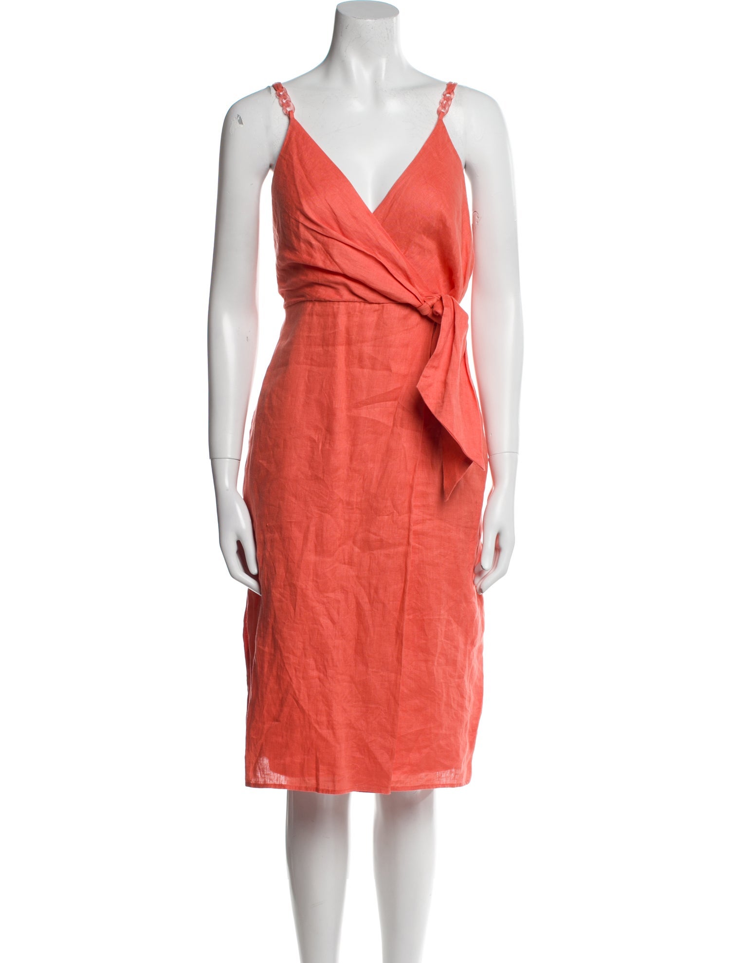 Reiss Linen Midi Length Dress