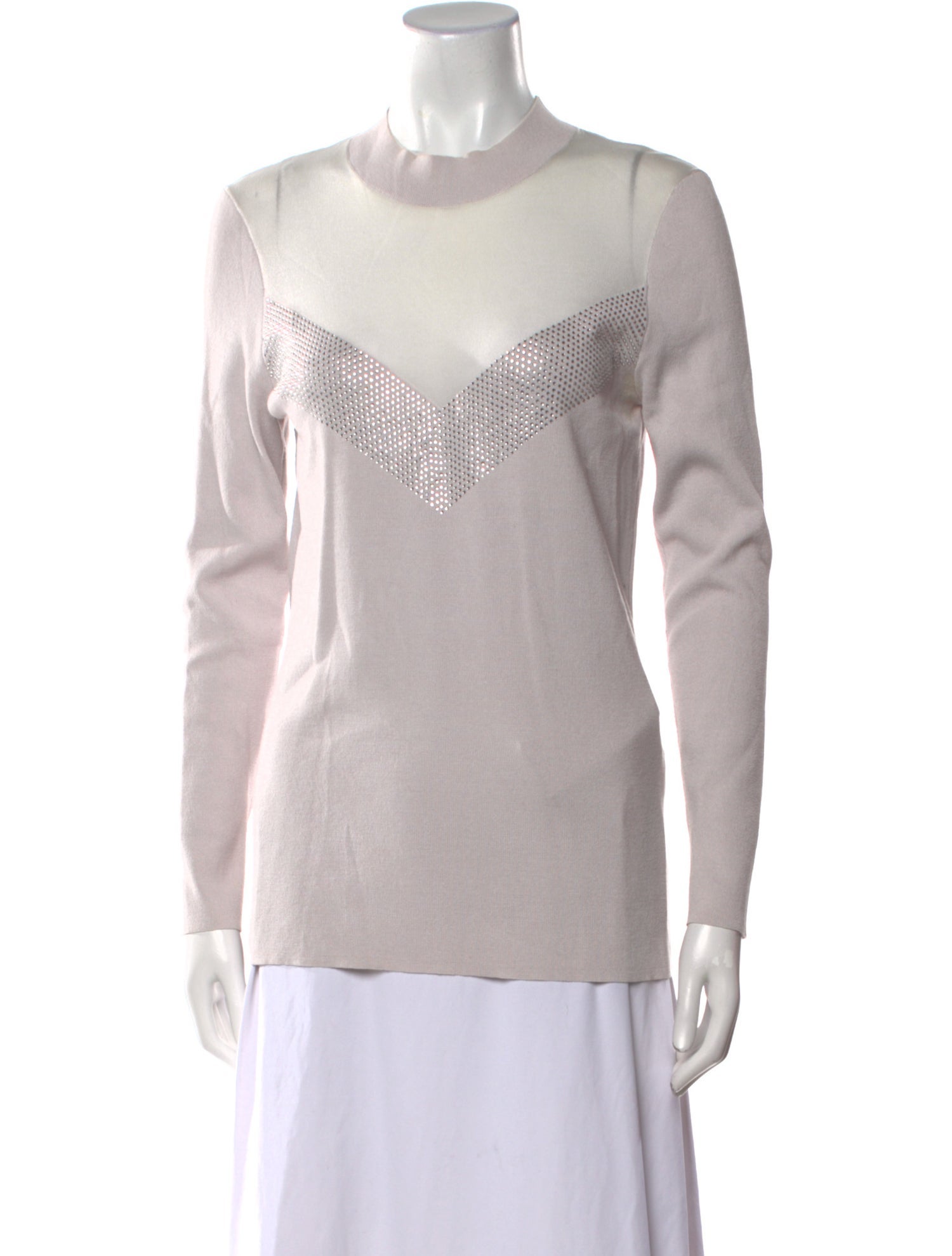 Reiss Colorblock Pattern Crew Neck Sweater