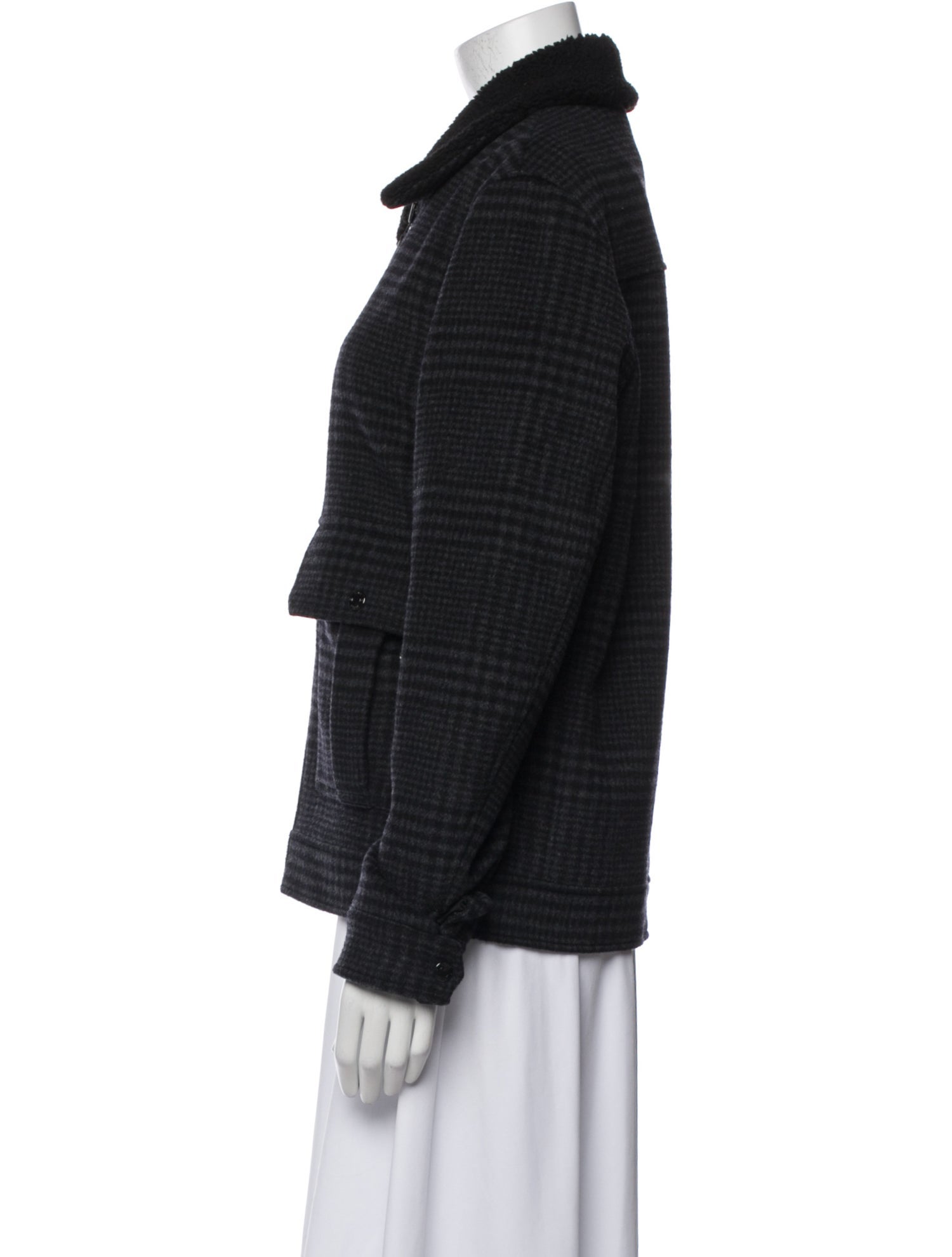 Reiss Wool Plaid Print Jacket