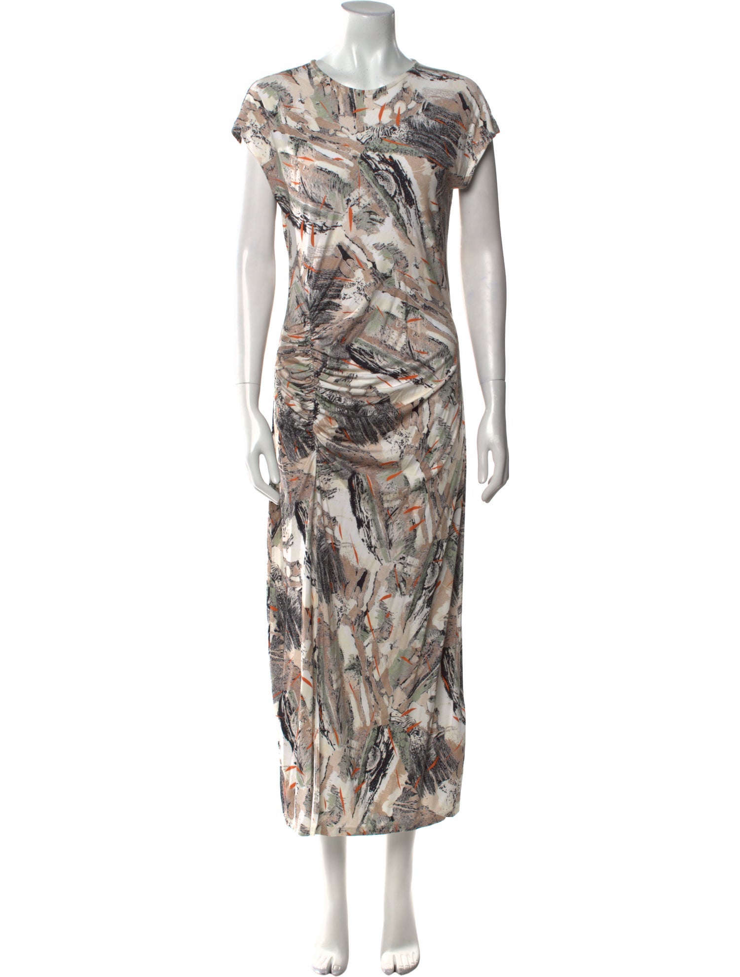 Reiss Printed Midi Length Dress
