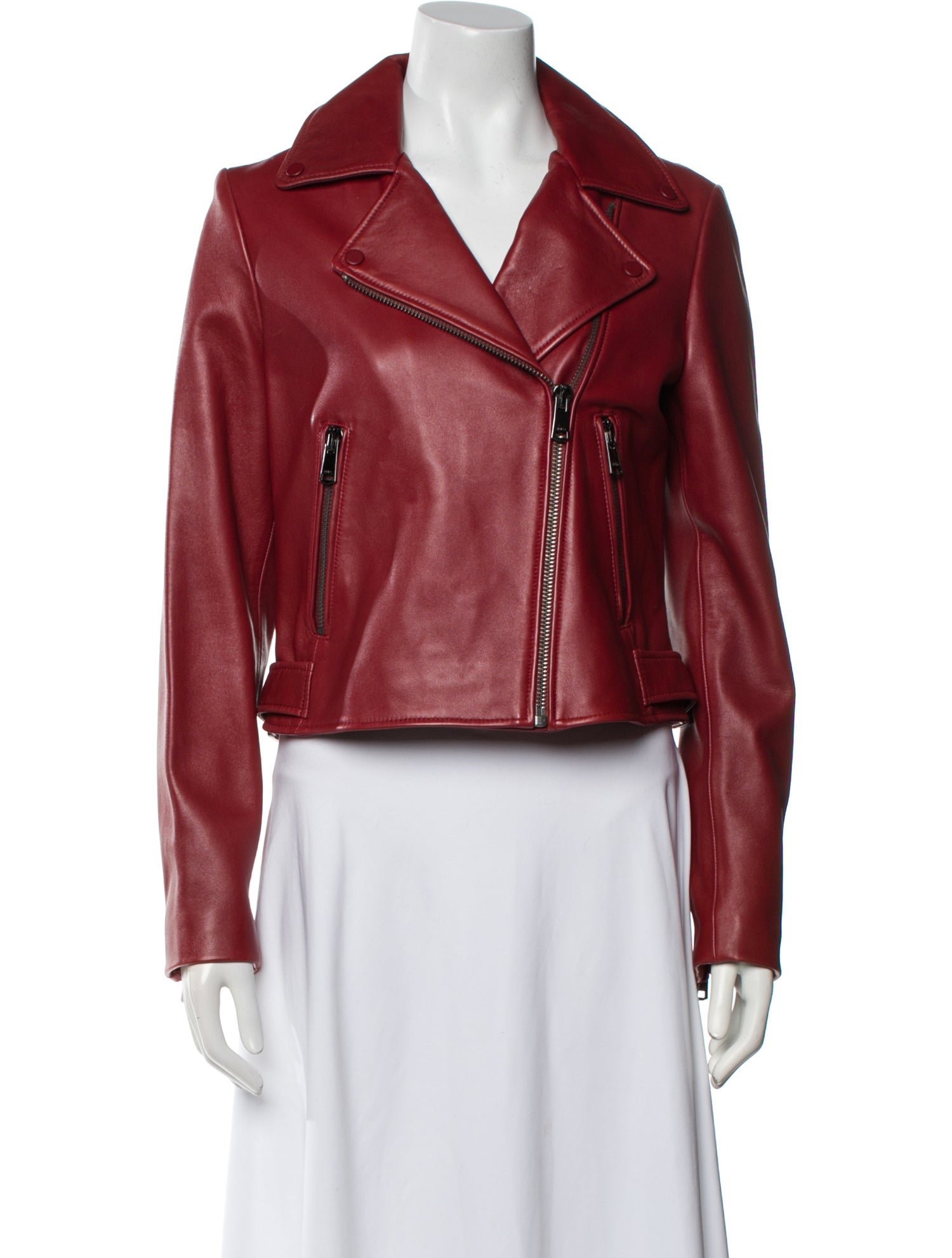 Reiss Lamb Leather Biker Jacket
