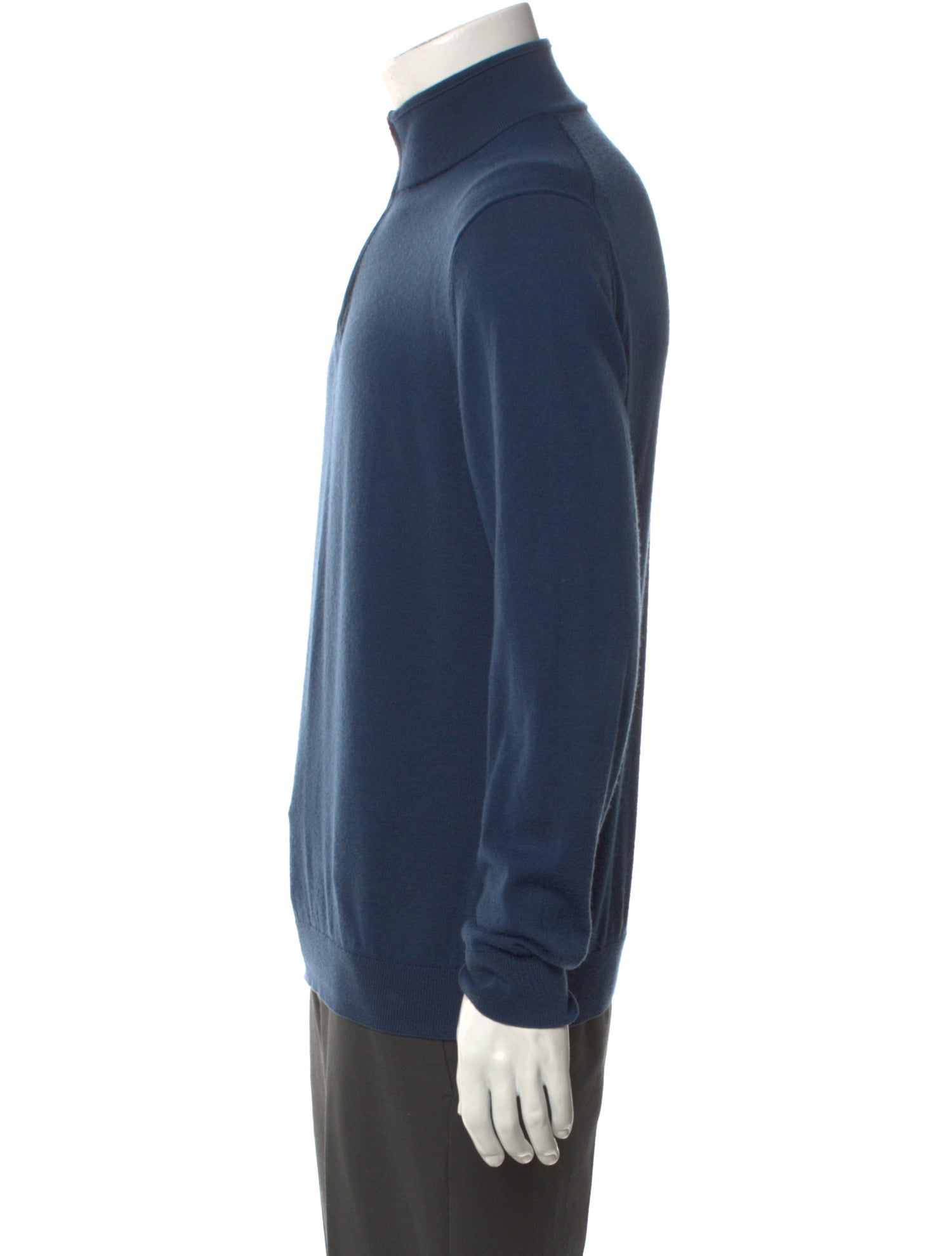 Reiss Merino Wool Mock Neck Polo Sweater
