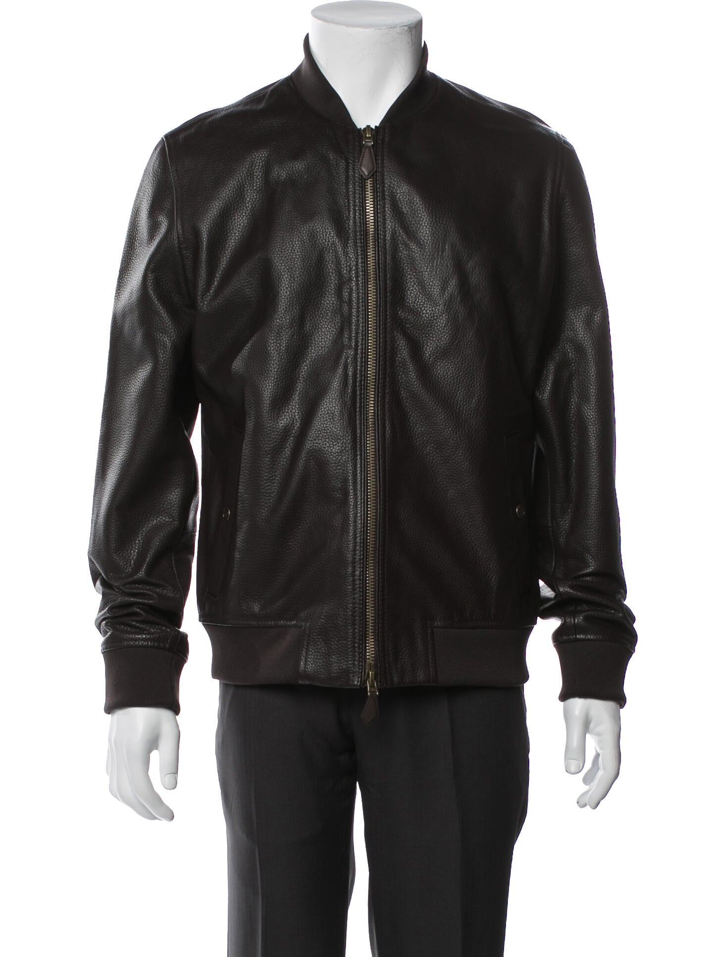 Reiss Leather Bomber Jacket