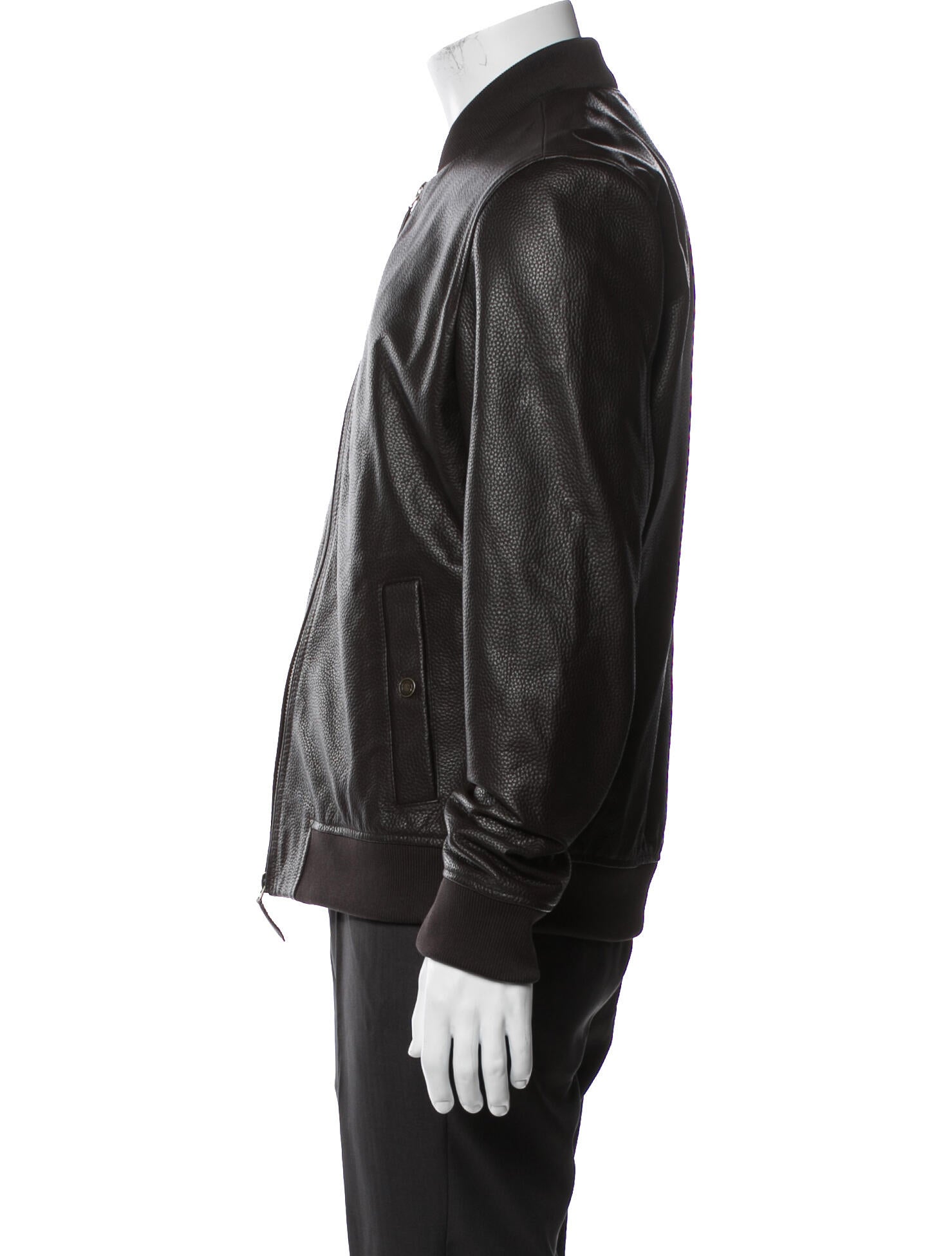 Reiss Leather Bomber Jacket