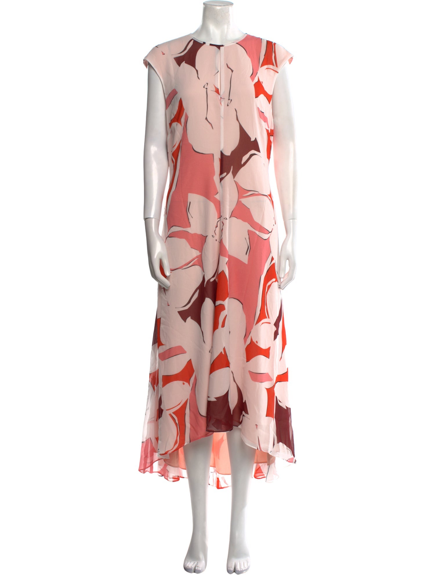 Reiss Printed Midi Length Dress