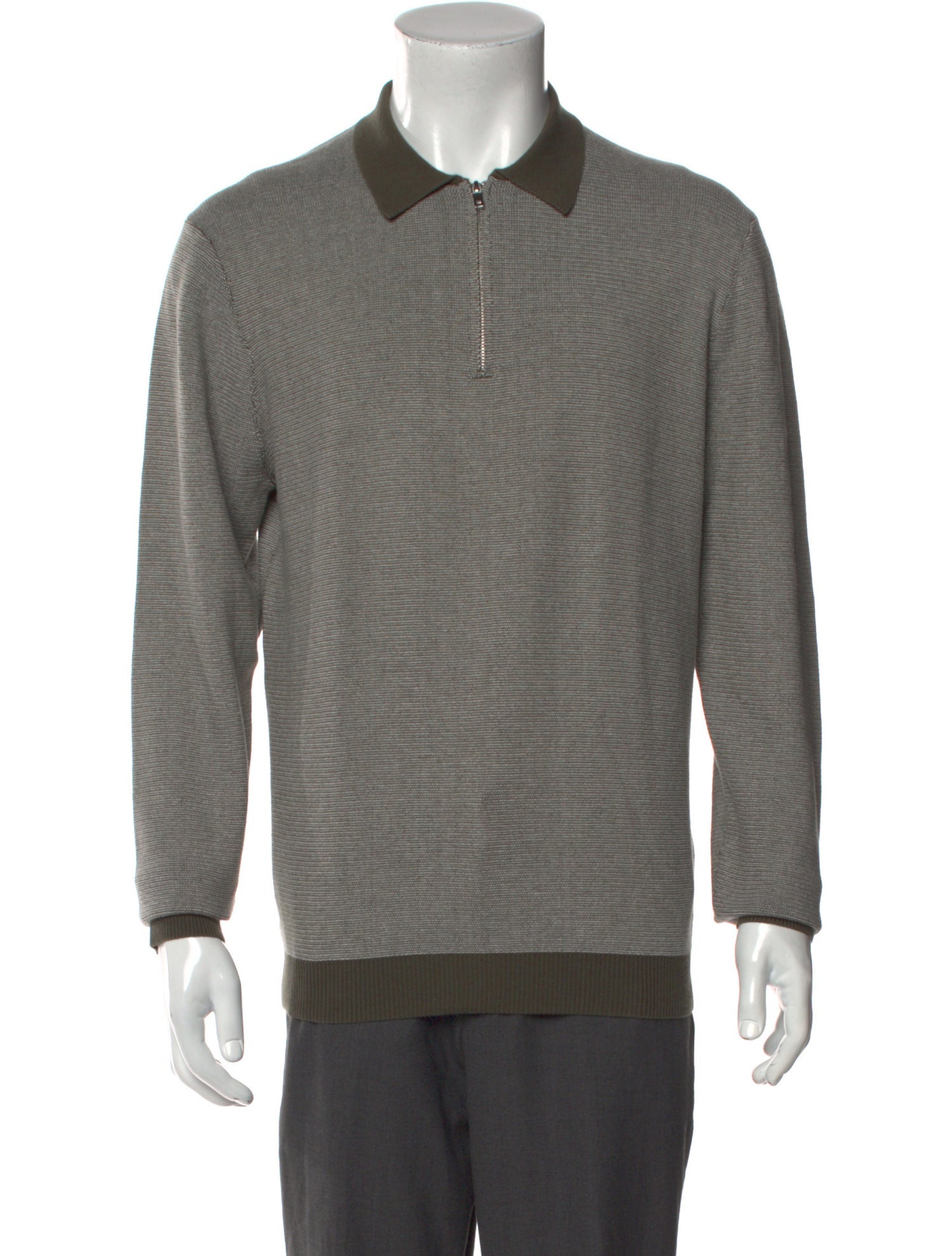 Reiss Collar Long Sleeve Polo Sweater