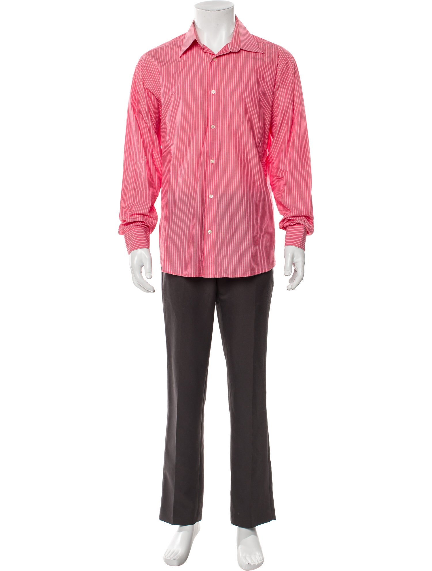 Reiss Striped Long Sleeve Dress Shirt