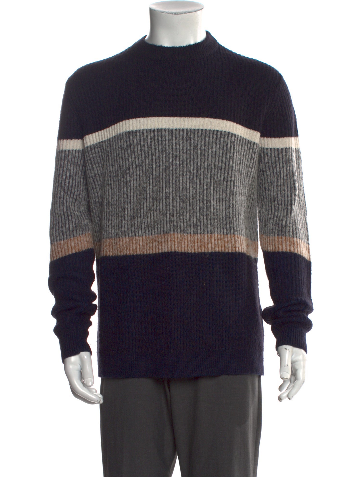 Reiss Colorblock Pattern Crew Neck Pullover
