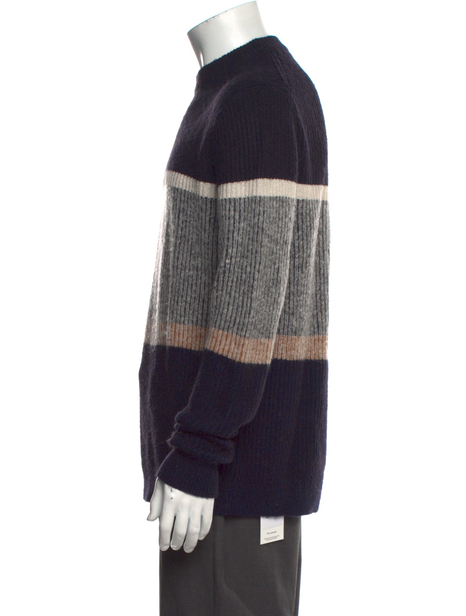 Reiss Colorblock Pattern Crew Neck Pullover