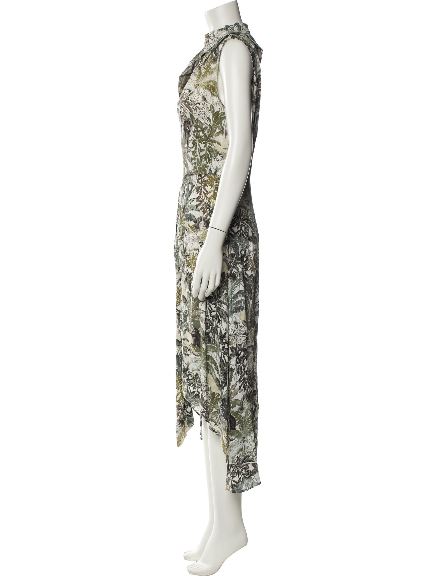 Reiss Floral Print Long Dress