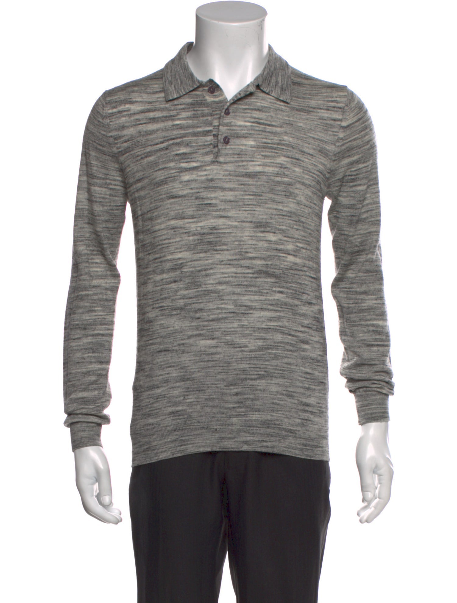 Reiss Wool Collar Polo Sweater