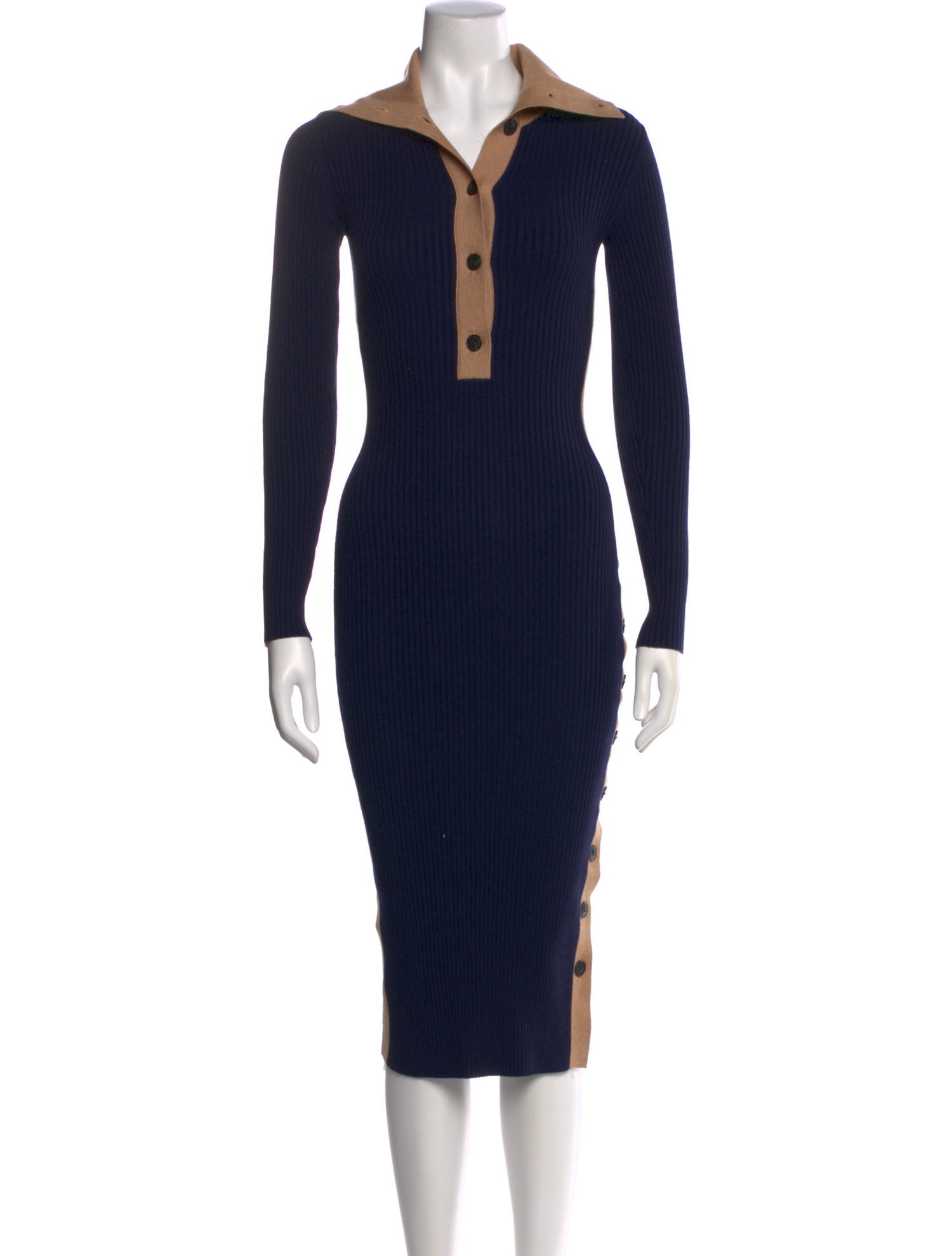 Reiss Colorblock Pattern Midi Length Dress