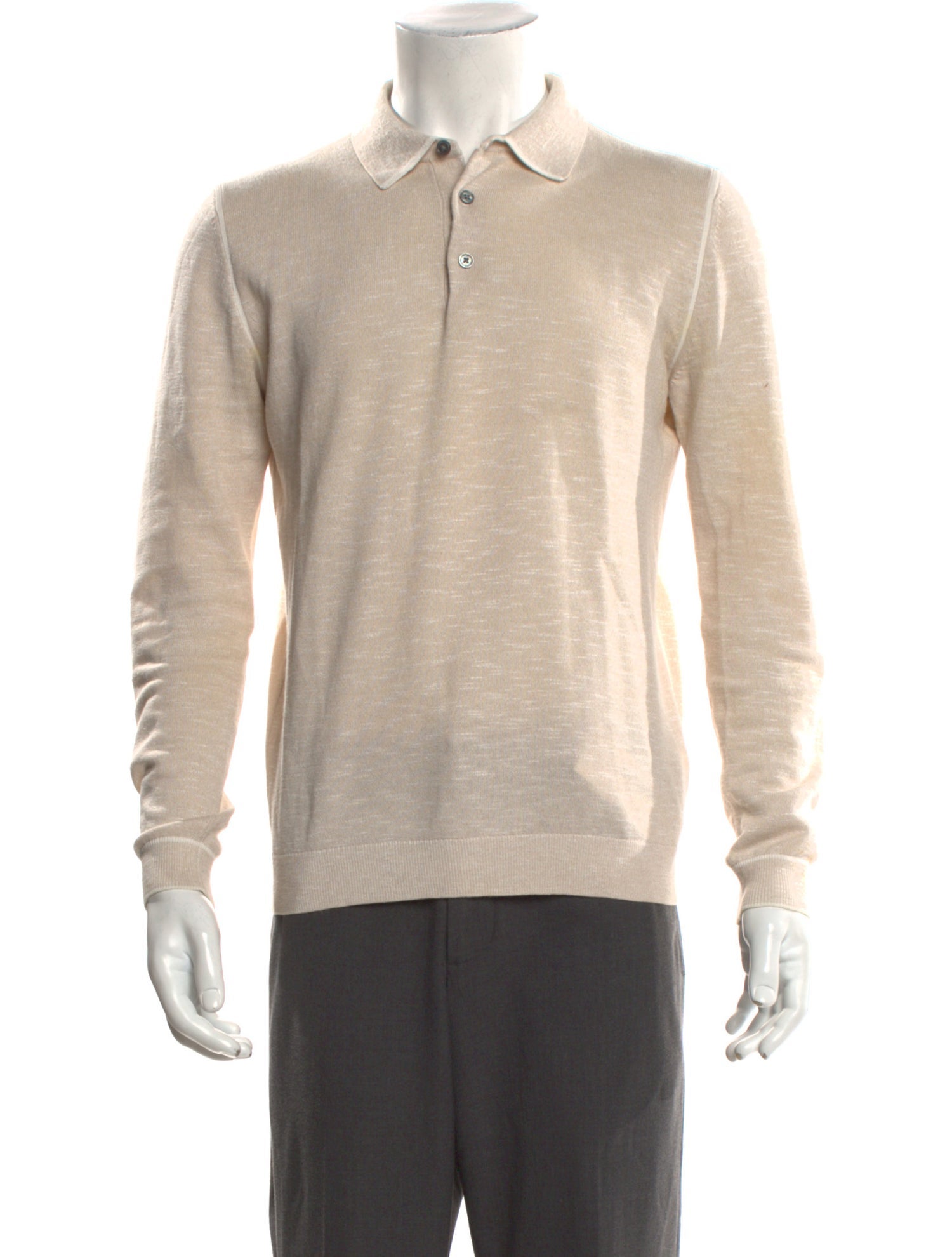 Reiss Mock Neck Long Sleeve Polo Sweater