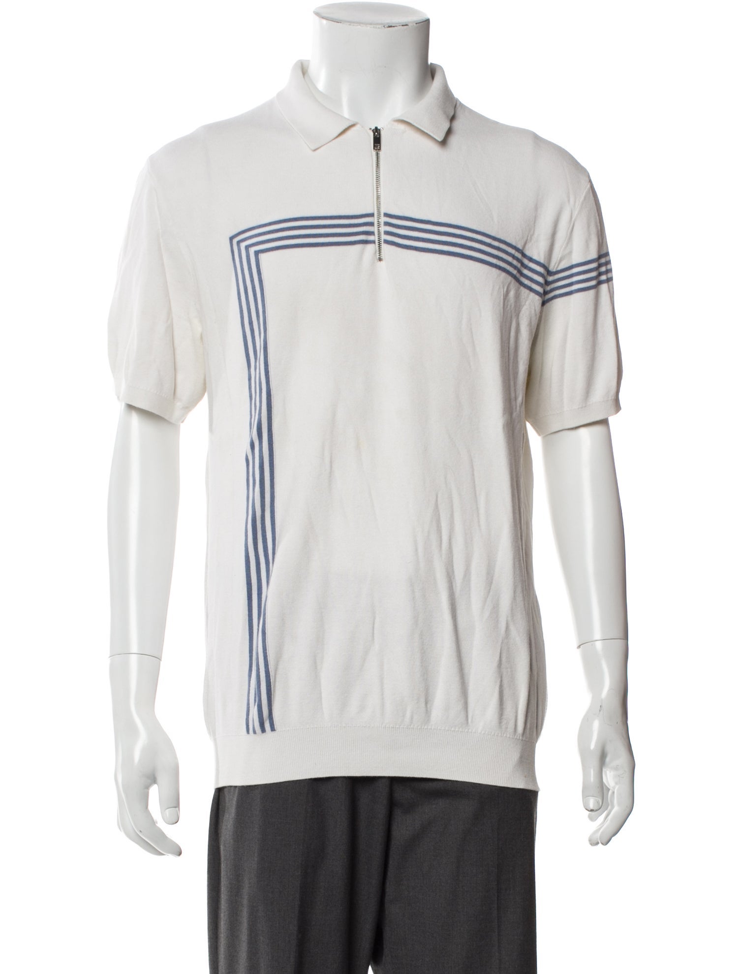 Reiss Mock Neck Short Sleeve Polo Sweater