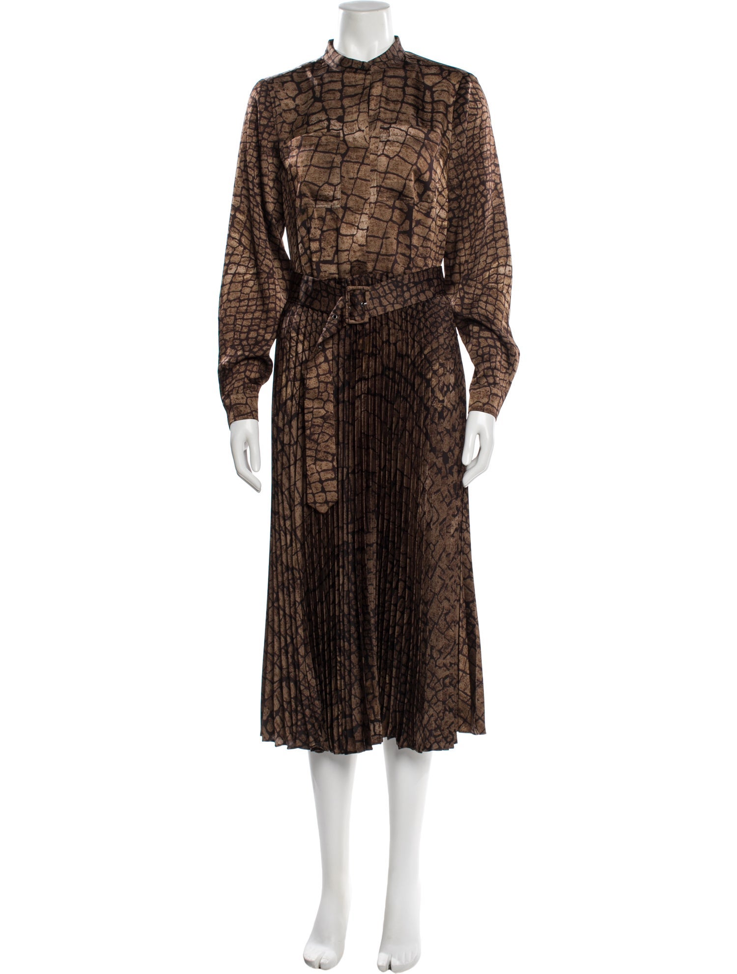 Reiss Printed Midi Length Dress