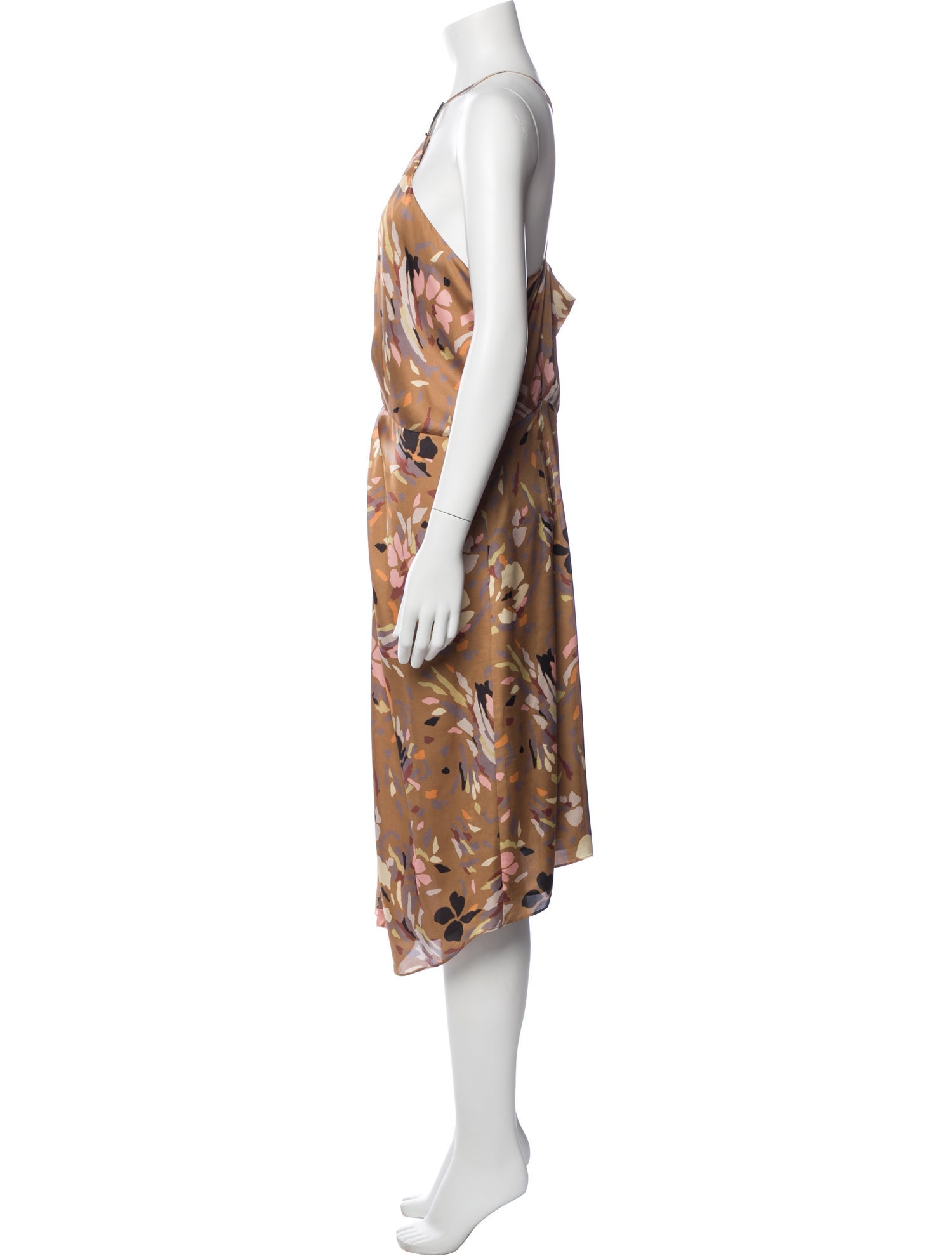 Reiss Printed Midi Length Dress
